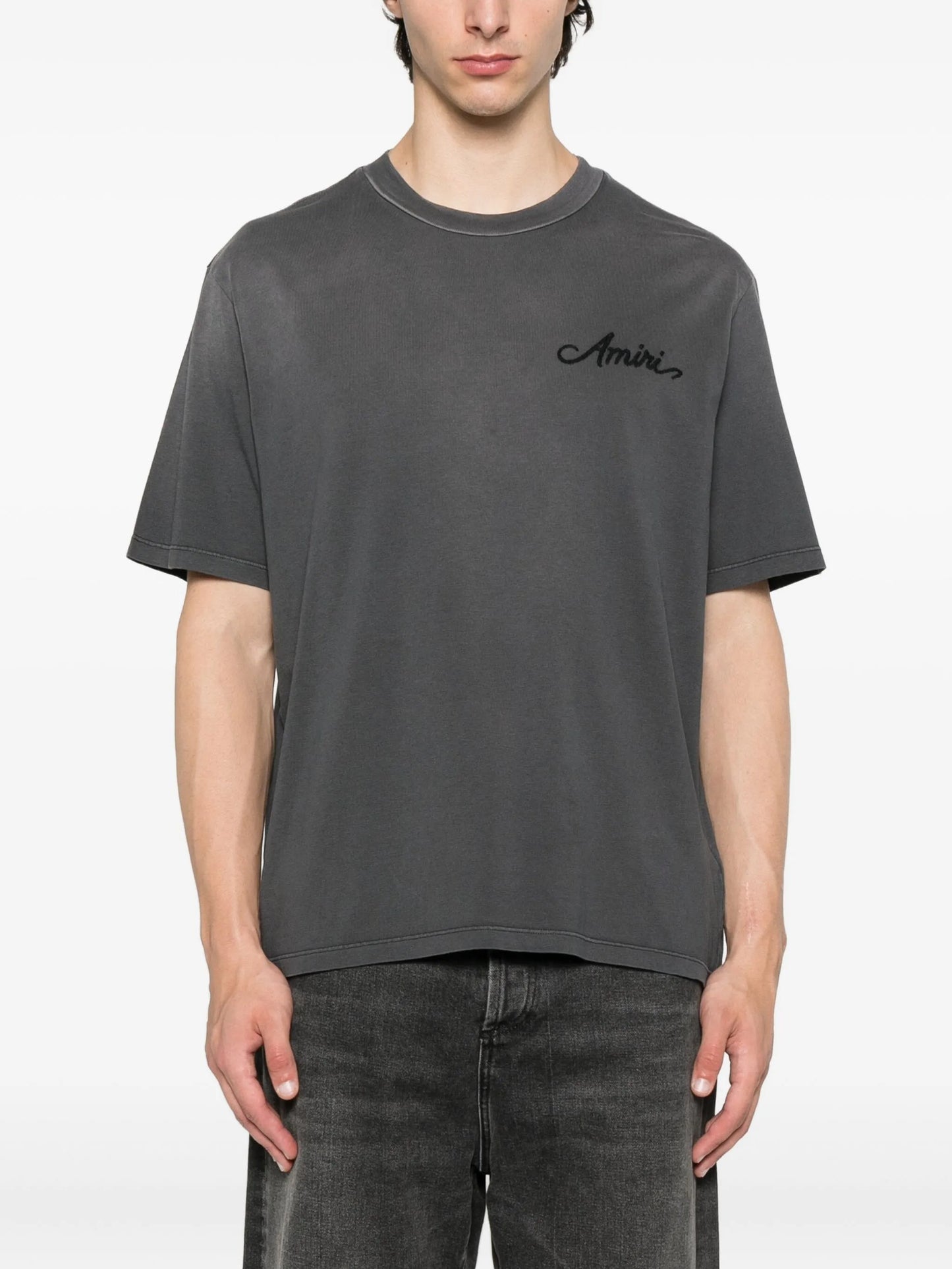 embroidered cotton T-shirt