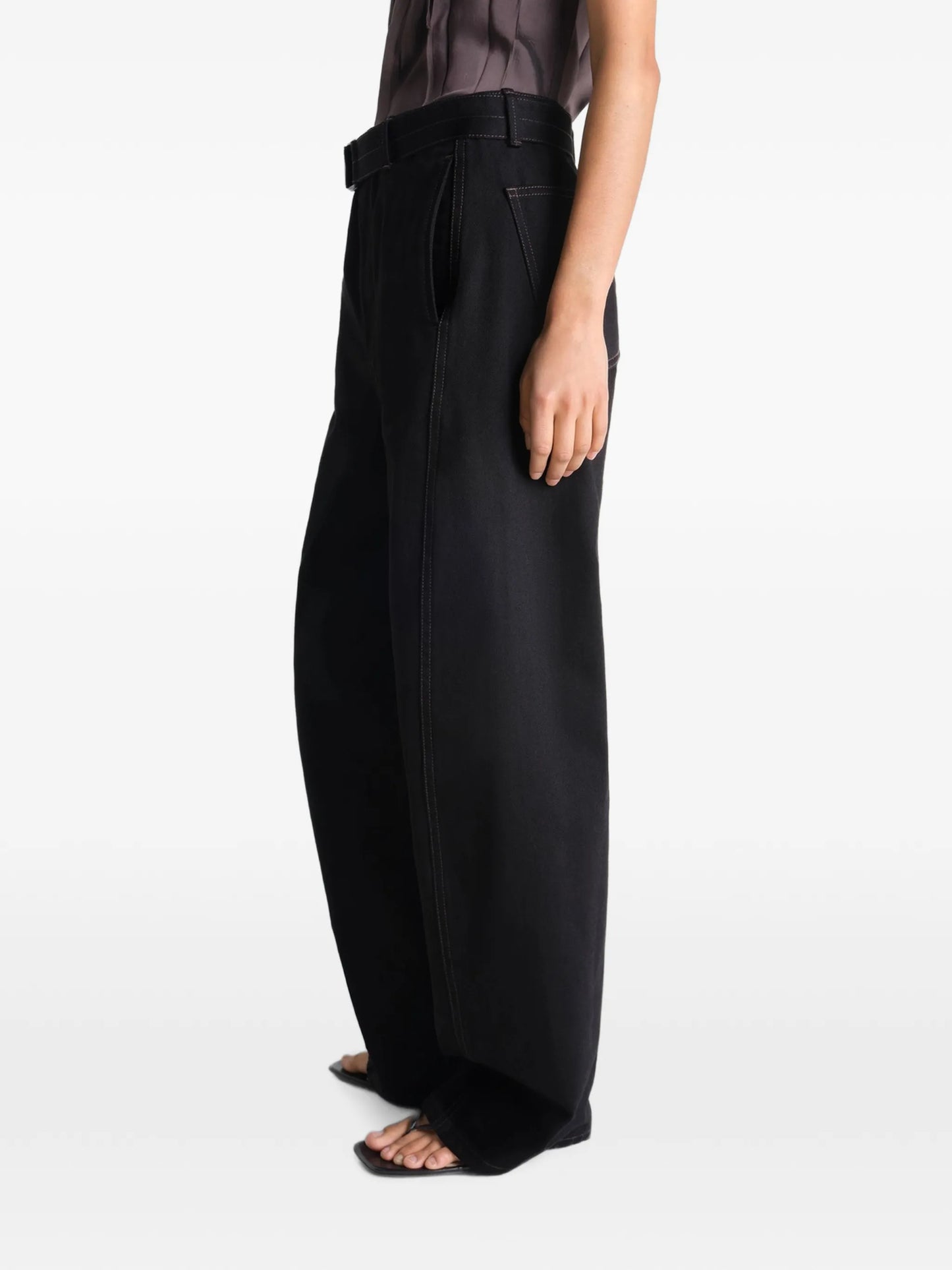 twisted belted jeans