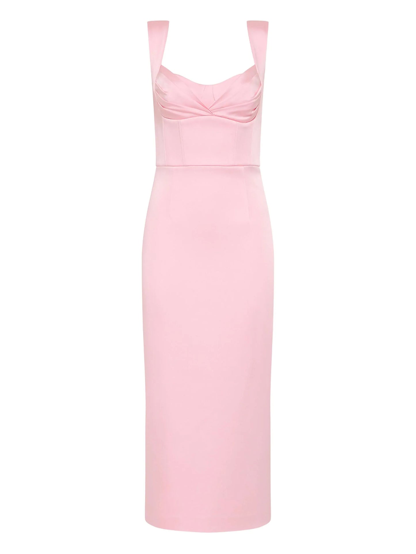 Aymee sweetheart-neckline midi dress