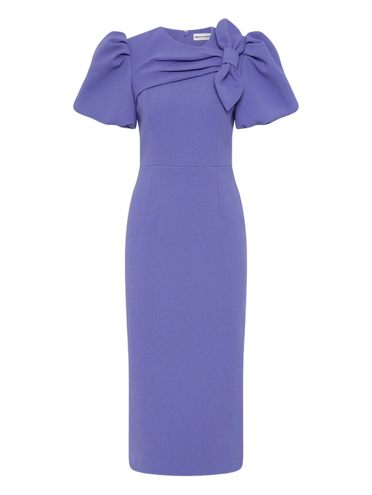 Violetta puff-sleeve bow dress