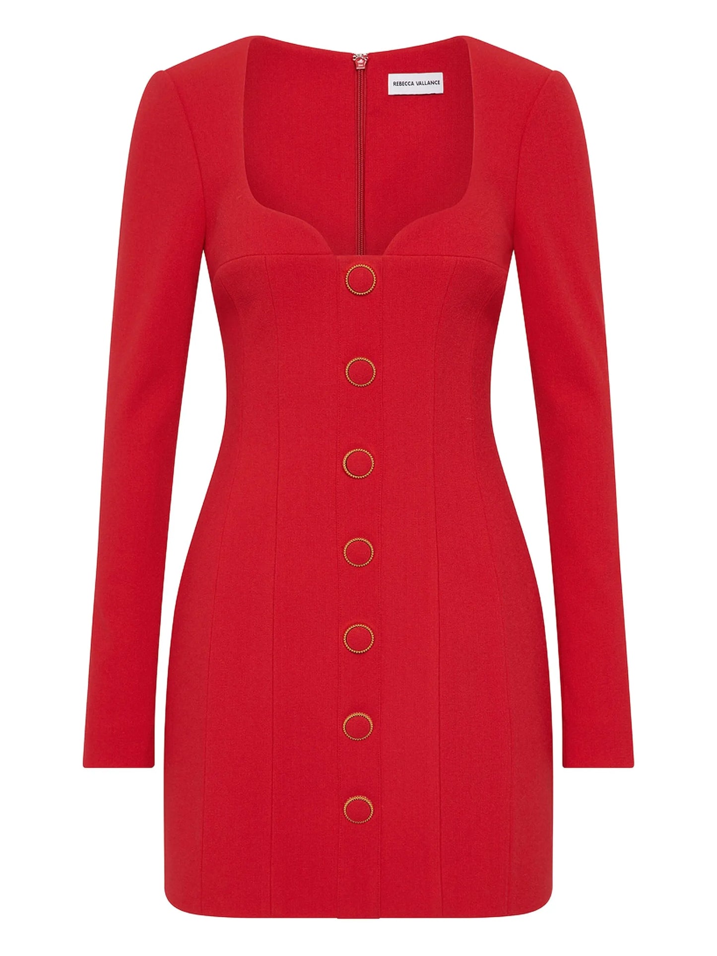 Cameron button-front mini dress