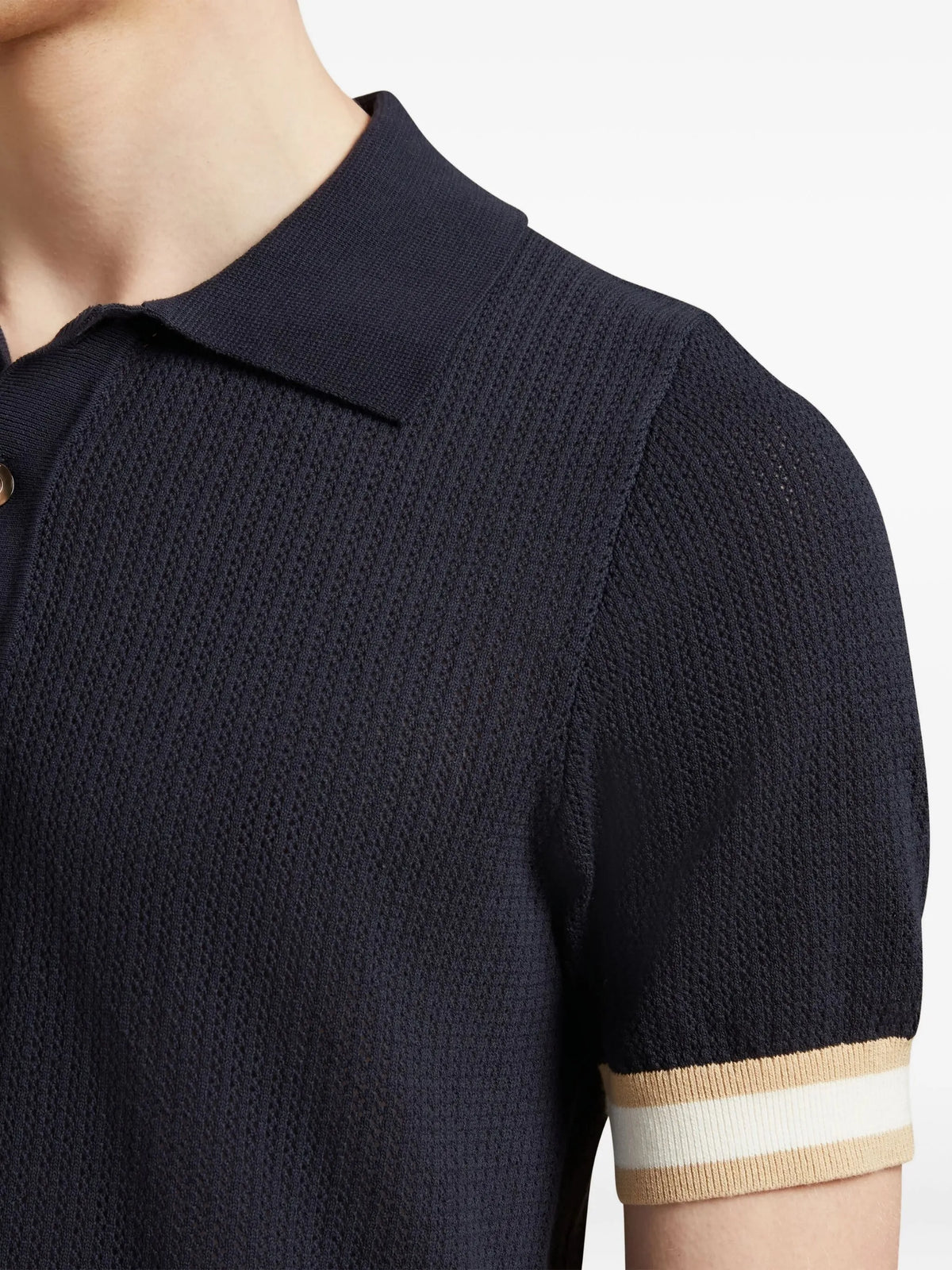 cotton open knit Quinn polo
