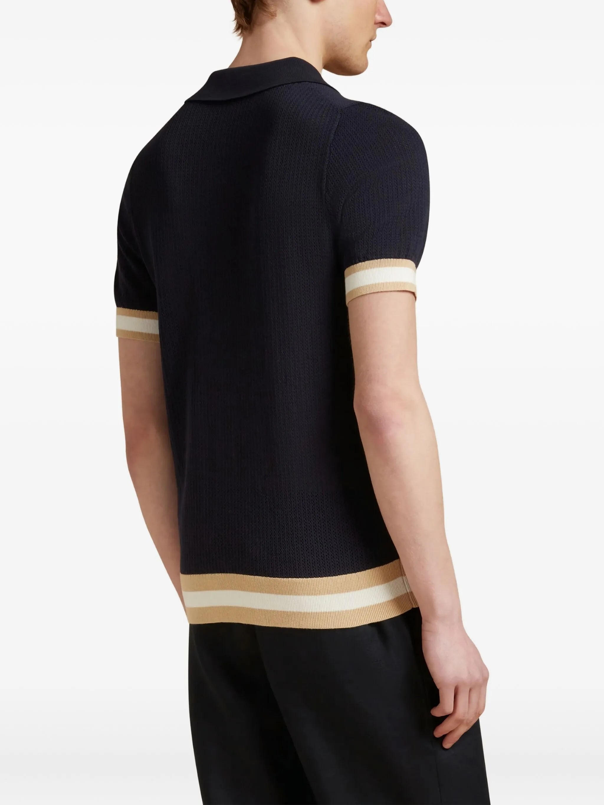 cotton open knit Quinn polo