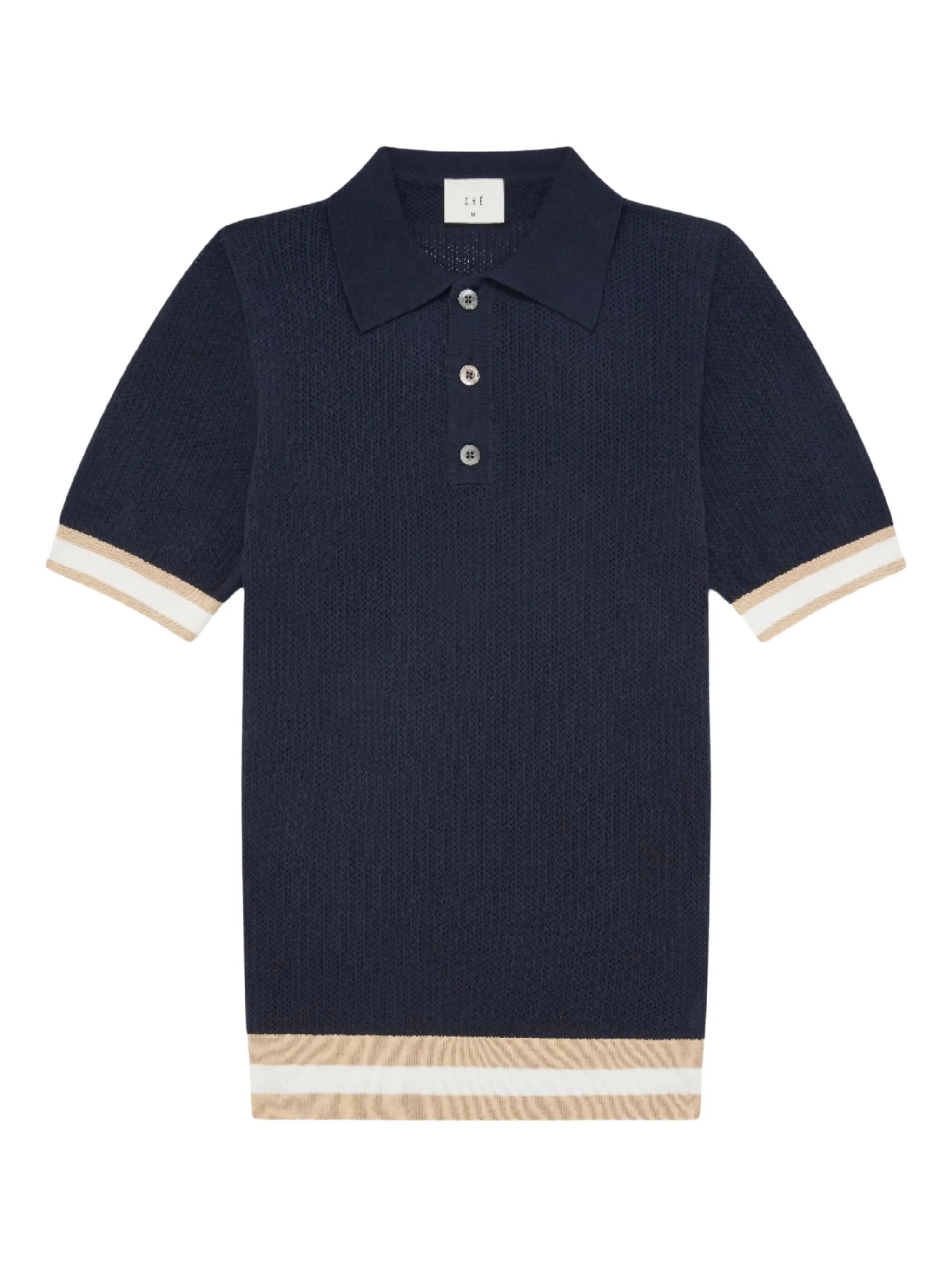 cotton open knit Quinn polo