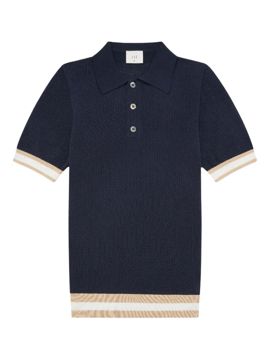 cotton open knit Quinn polo