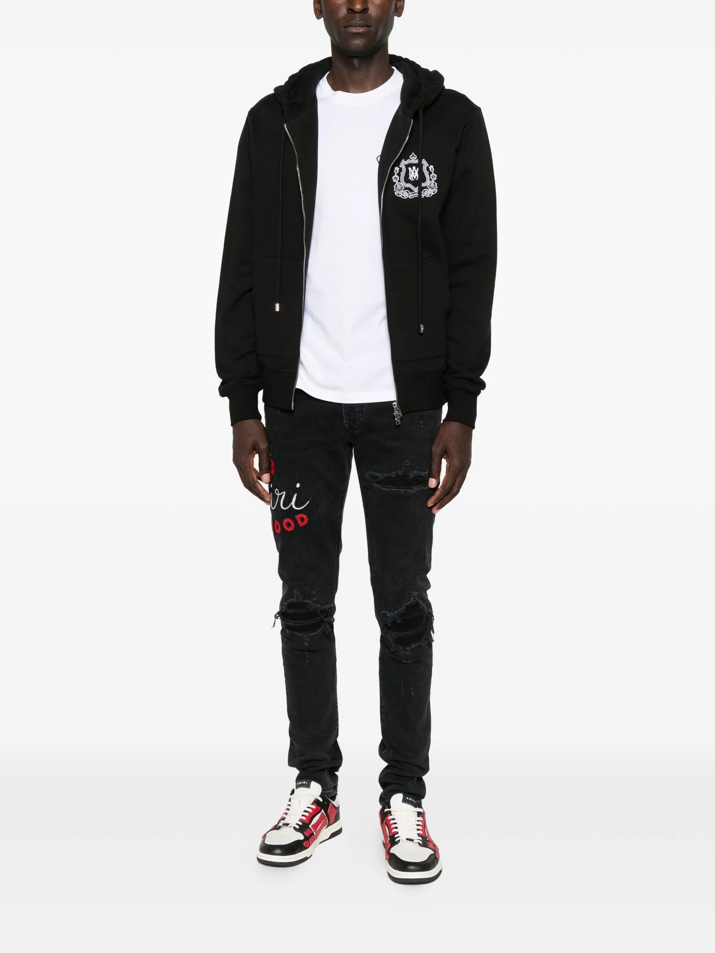 MA Crest zip-up hoodie
