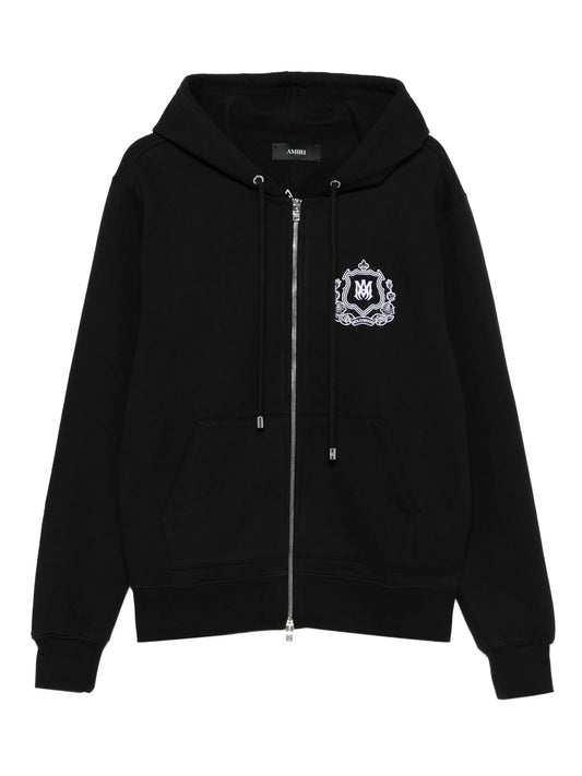 MA Crest zip-up hoodie