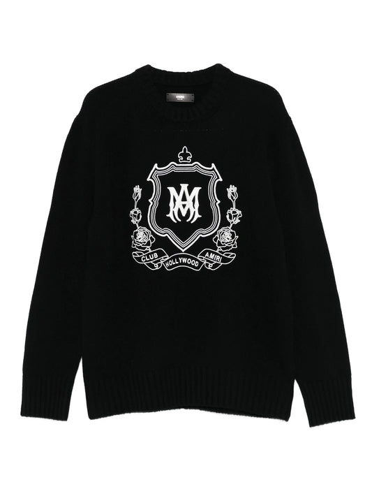 crest-print sweatshirt