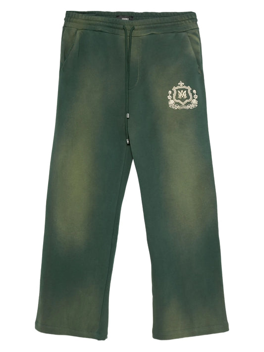crest-embellished track pants