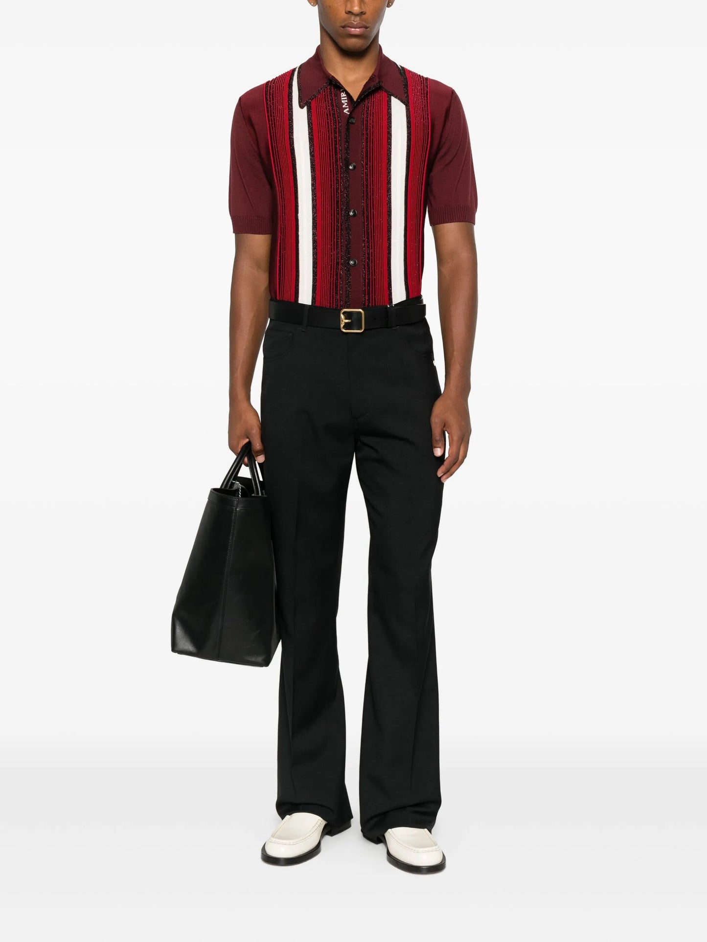 embellished striped shirt