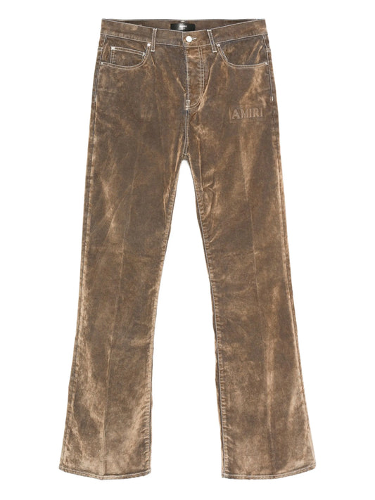embroidered flare jeans