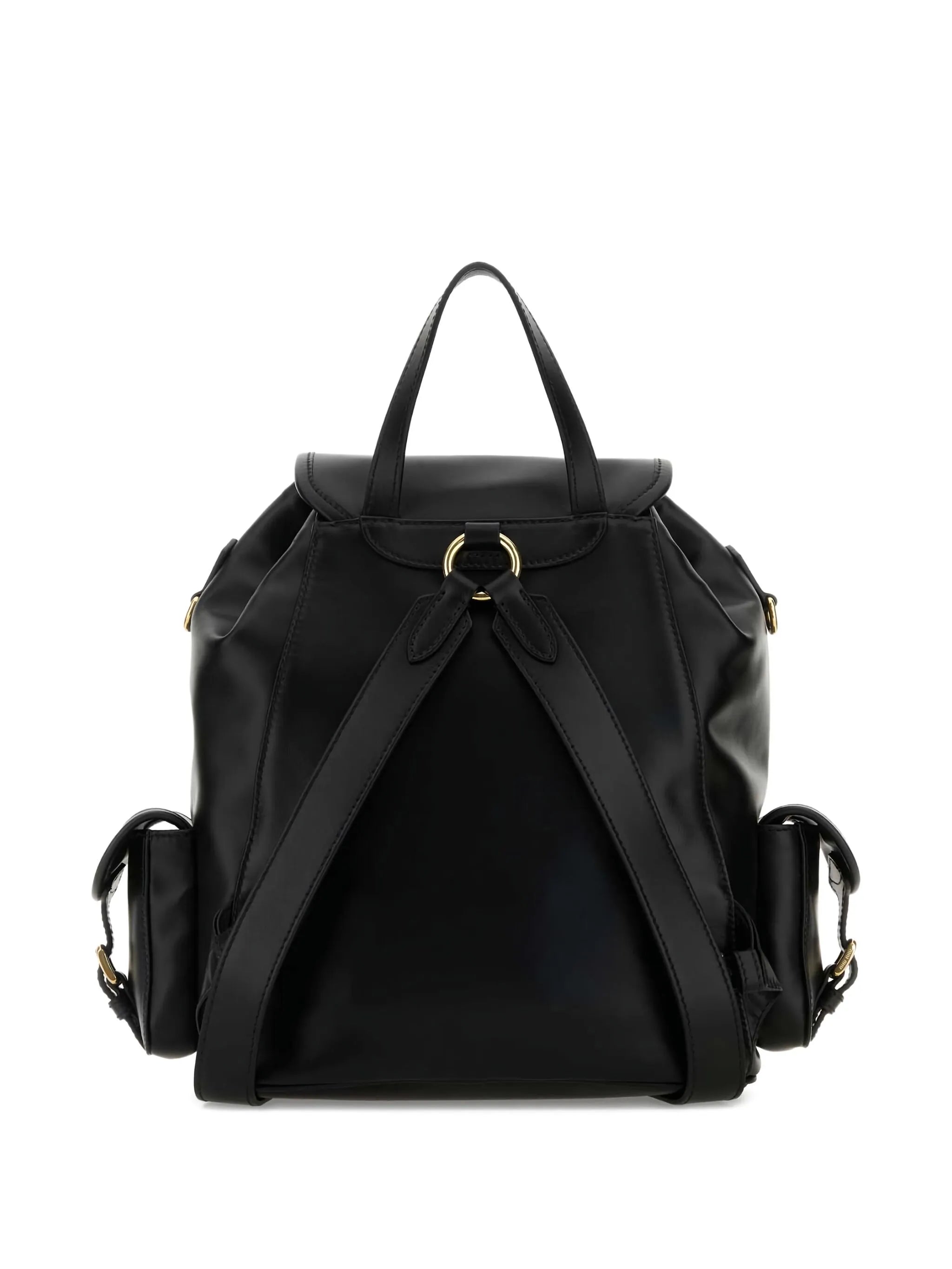 panelled buckled backpack