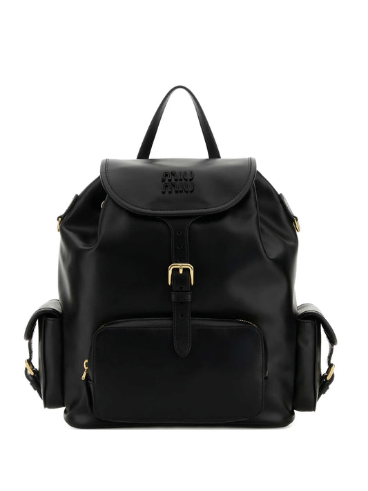 panelled buckled backpack