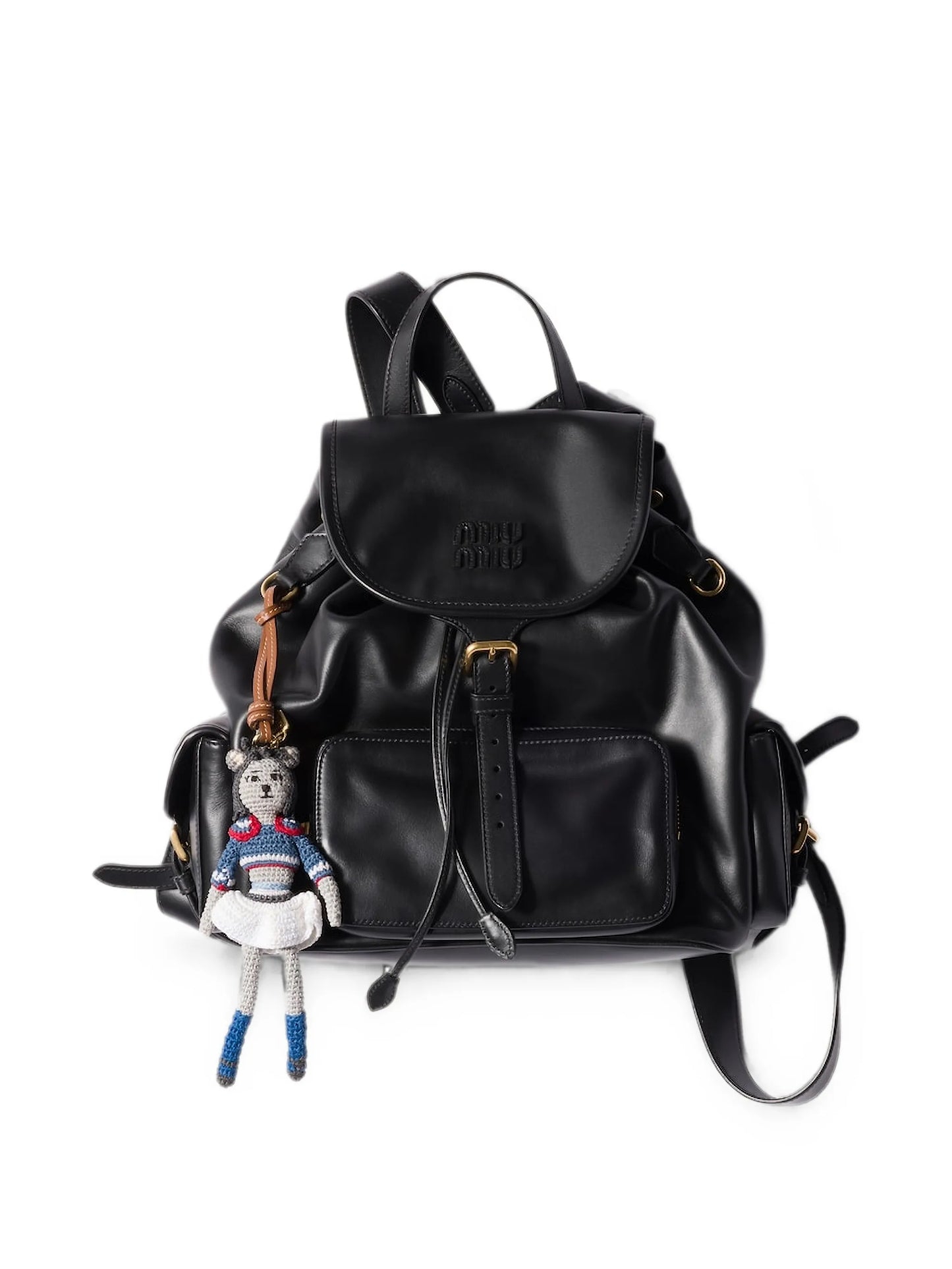 panelled buckled backpack