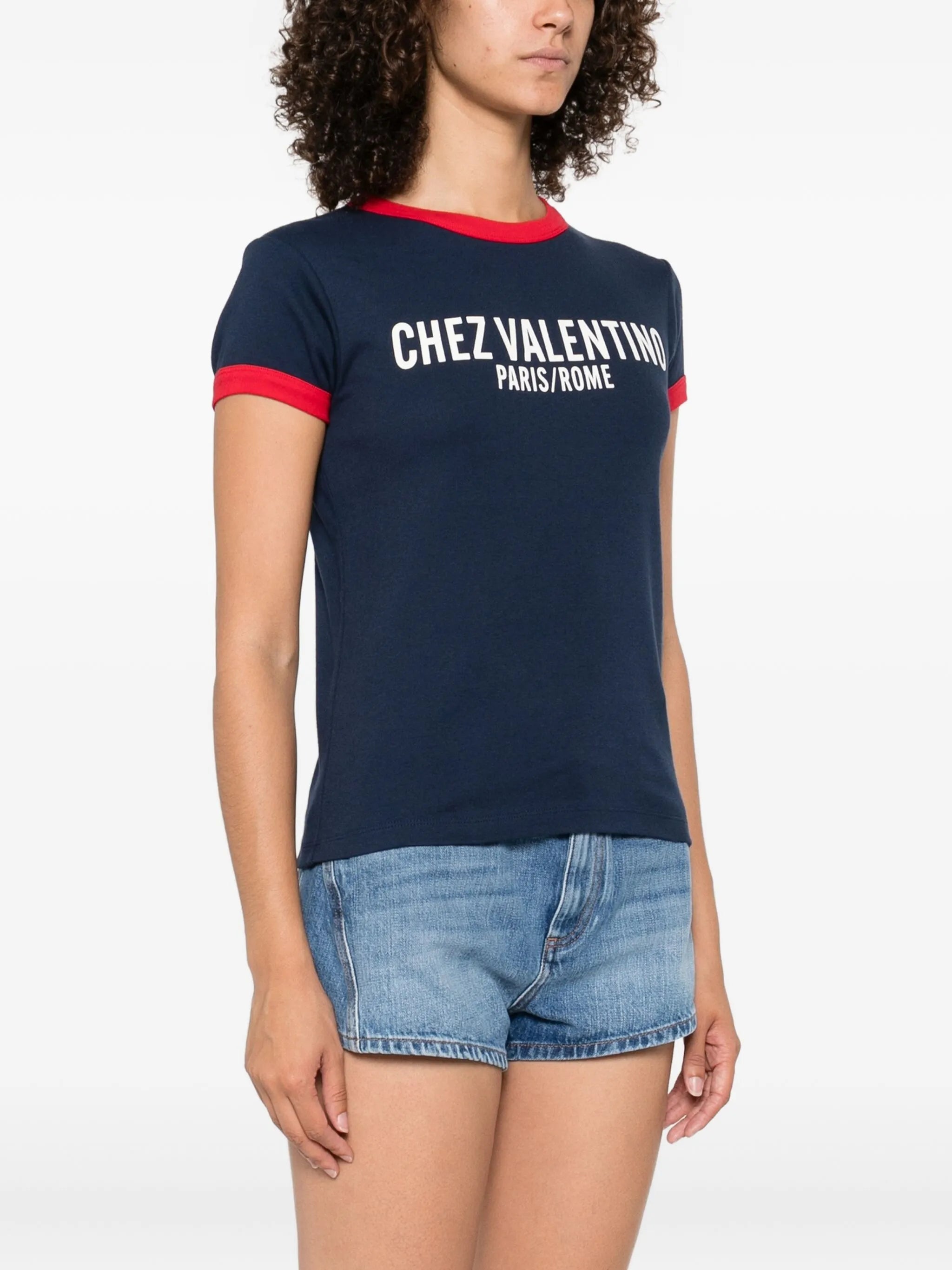 Chez Paris Rome-print T-shirt