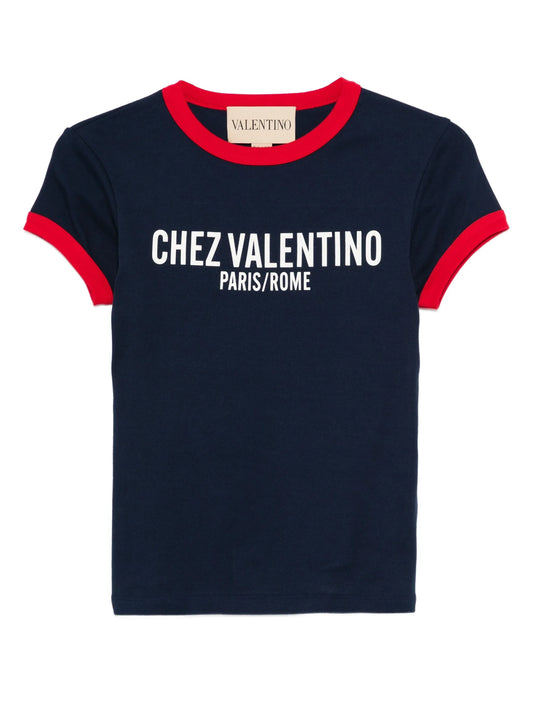 Chez Paris Rome-print T-shirt