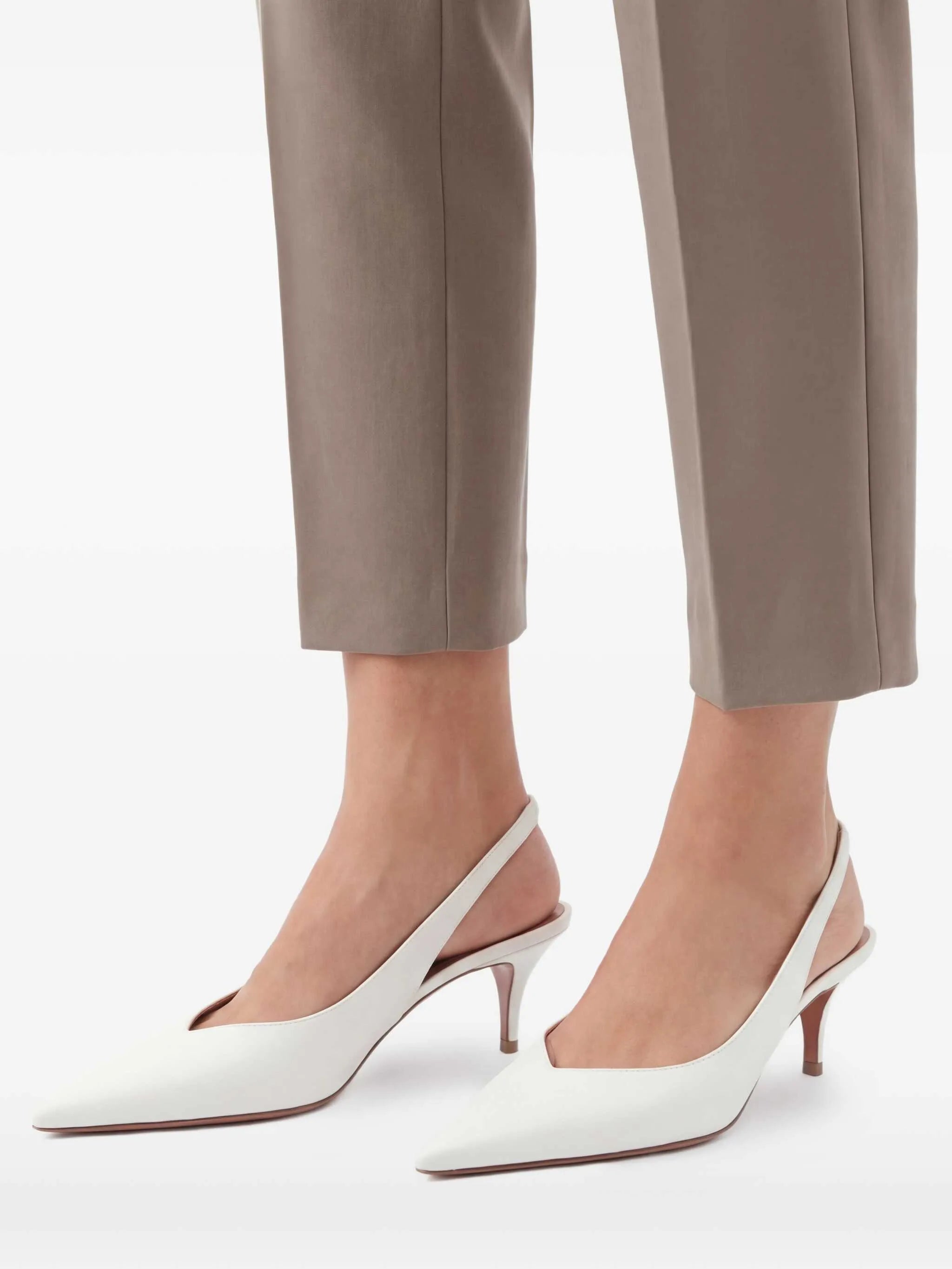 Anok slingback-pointed pumps