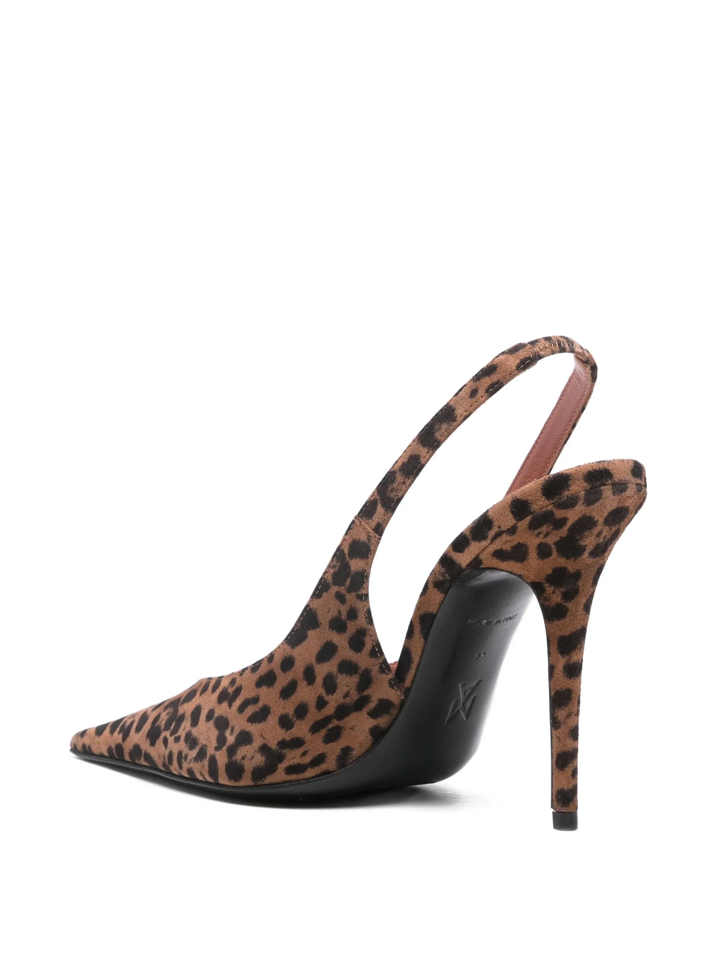 105mm leather heeled pumps