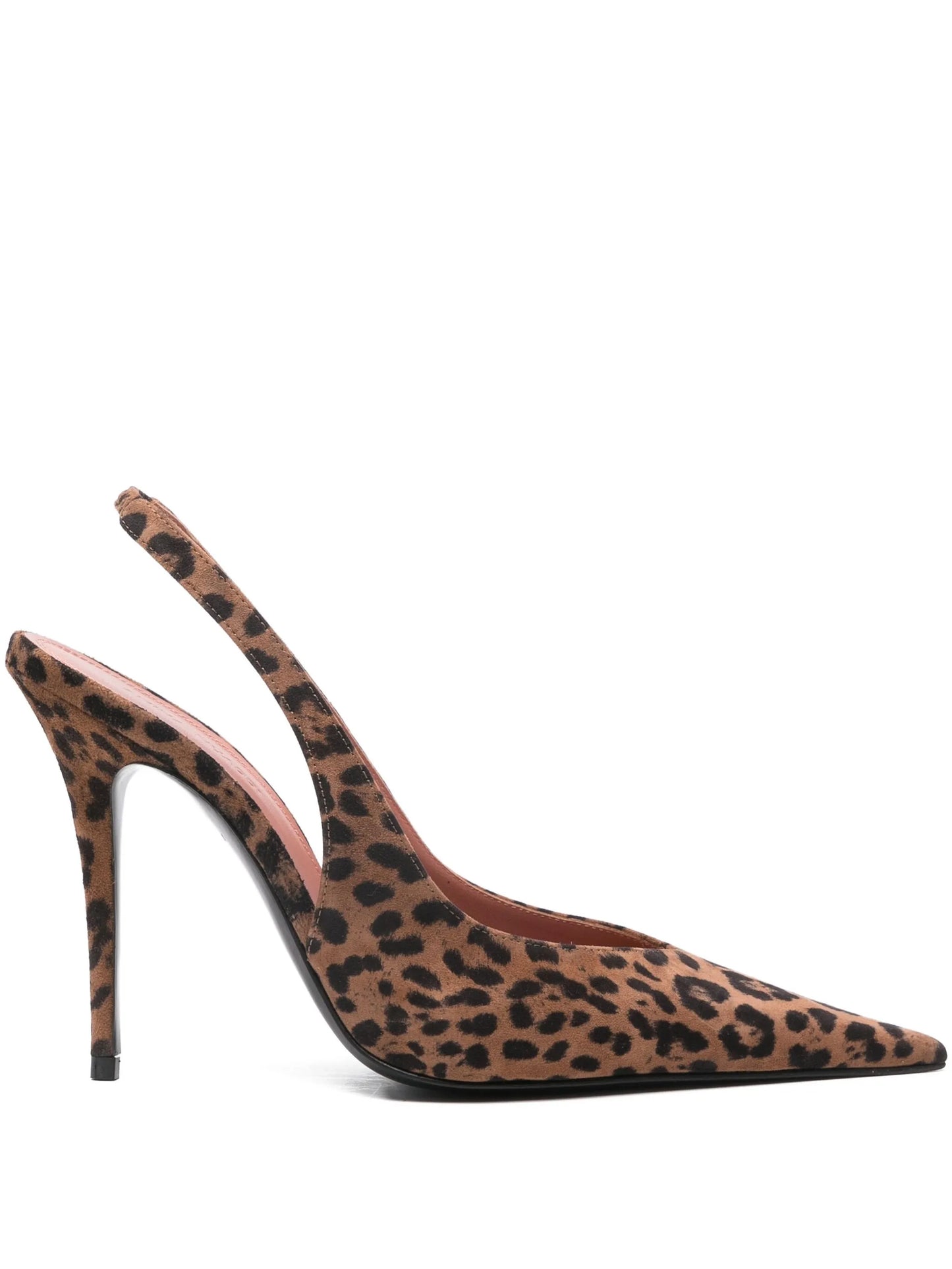 105mm leather heeled pumps
