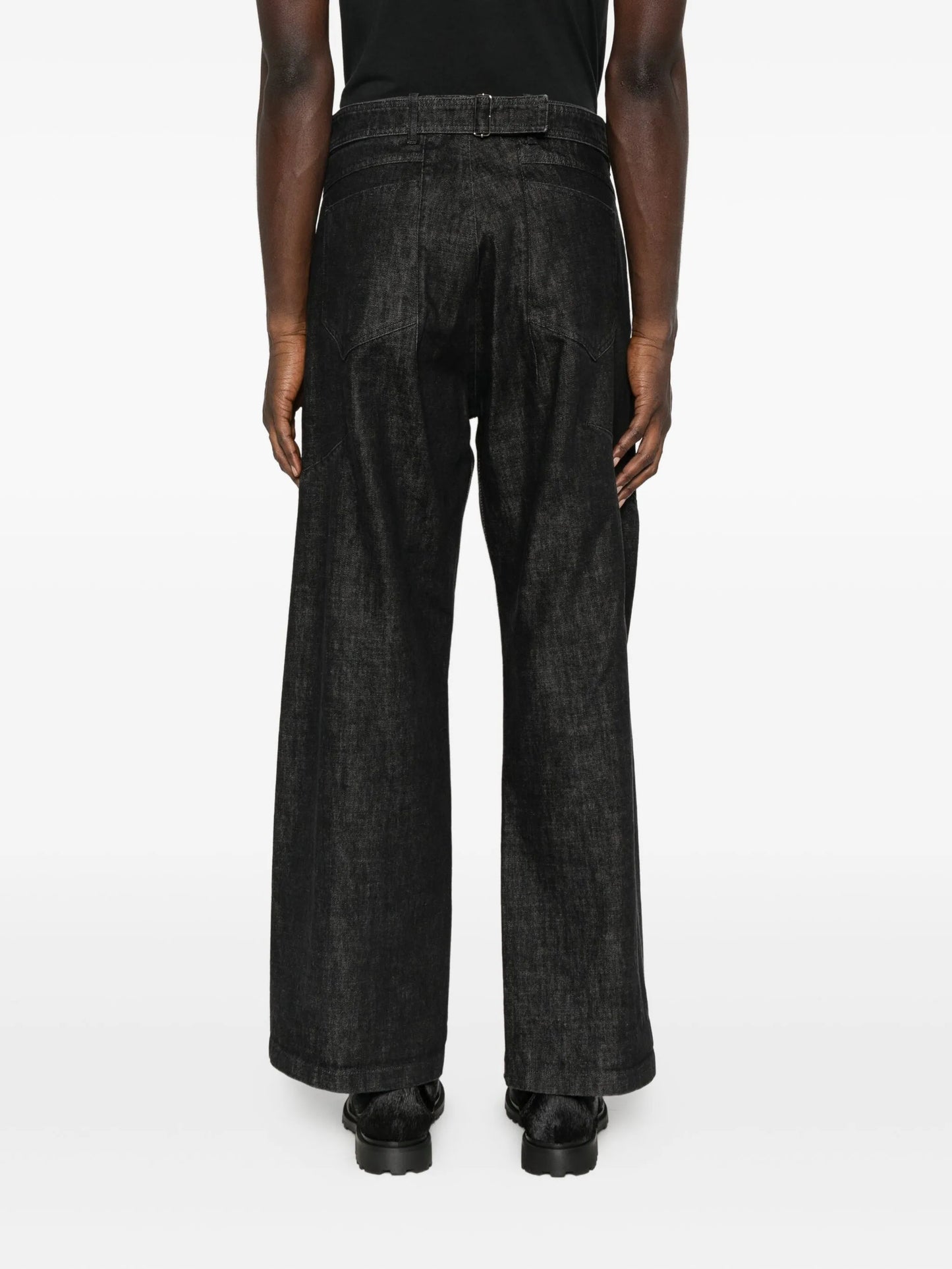 button-fly panelled jeans