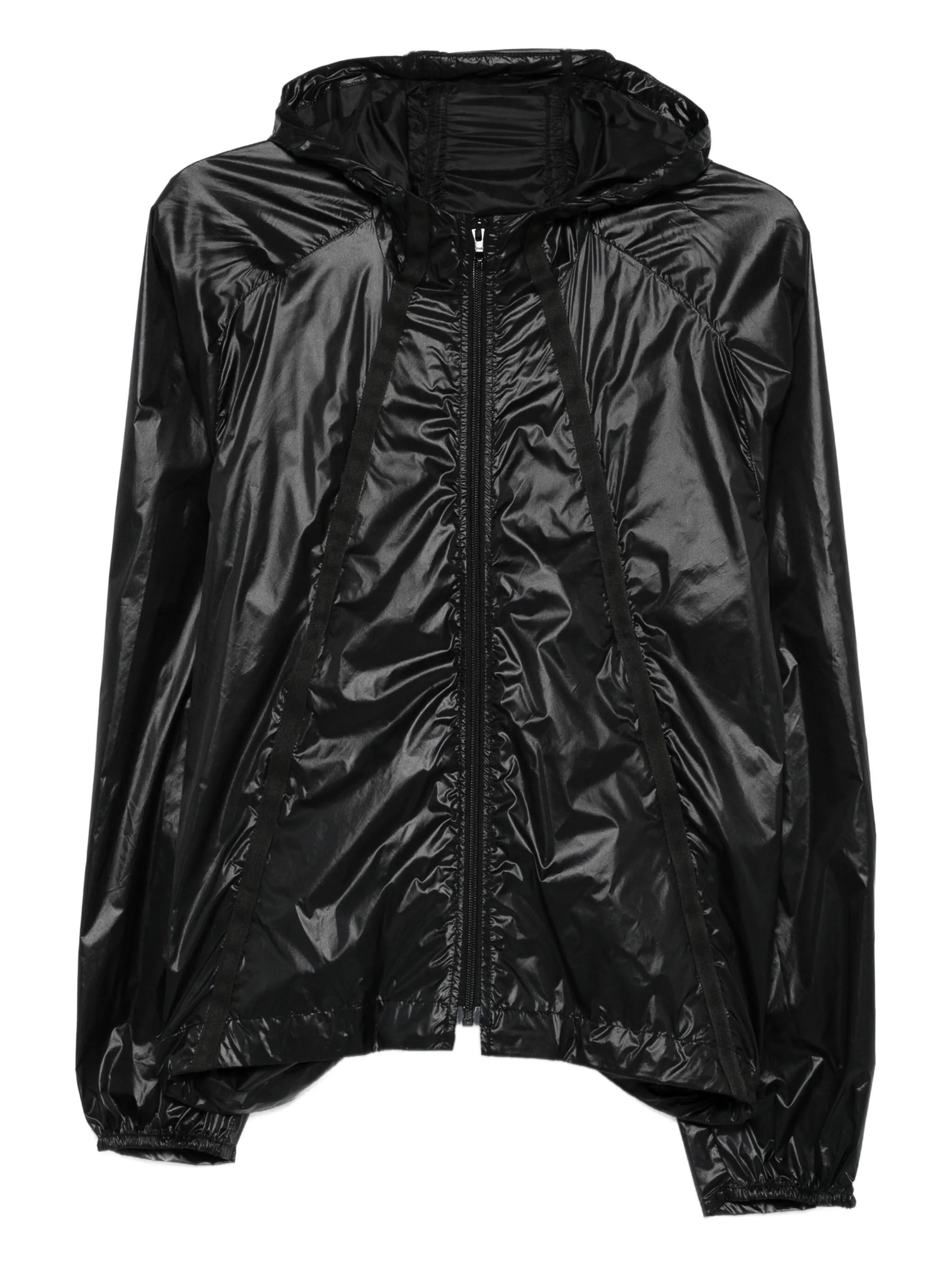 hooded panelled jacket