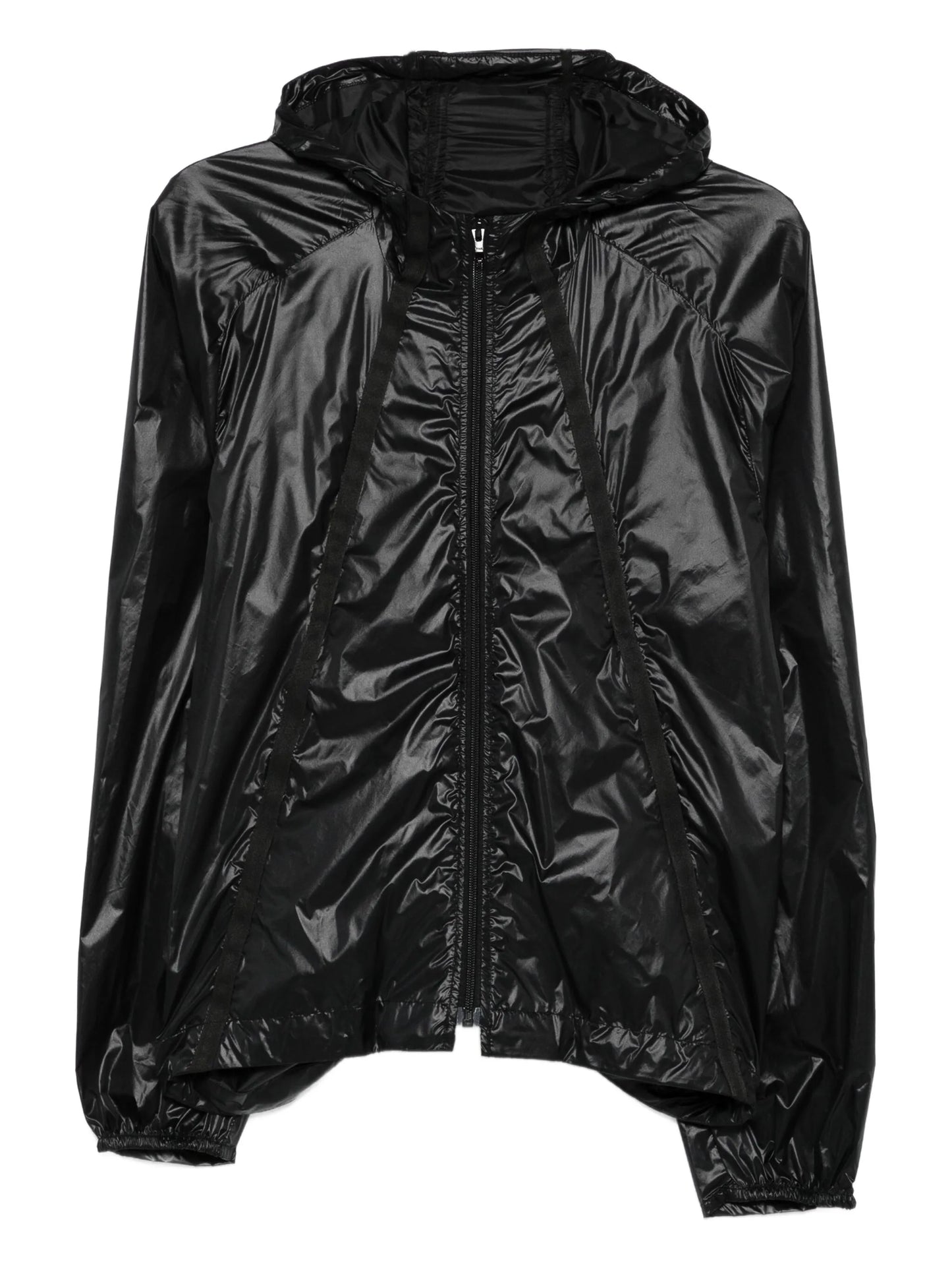 hooded panelled jacket