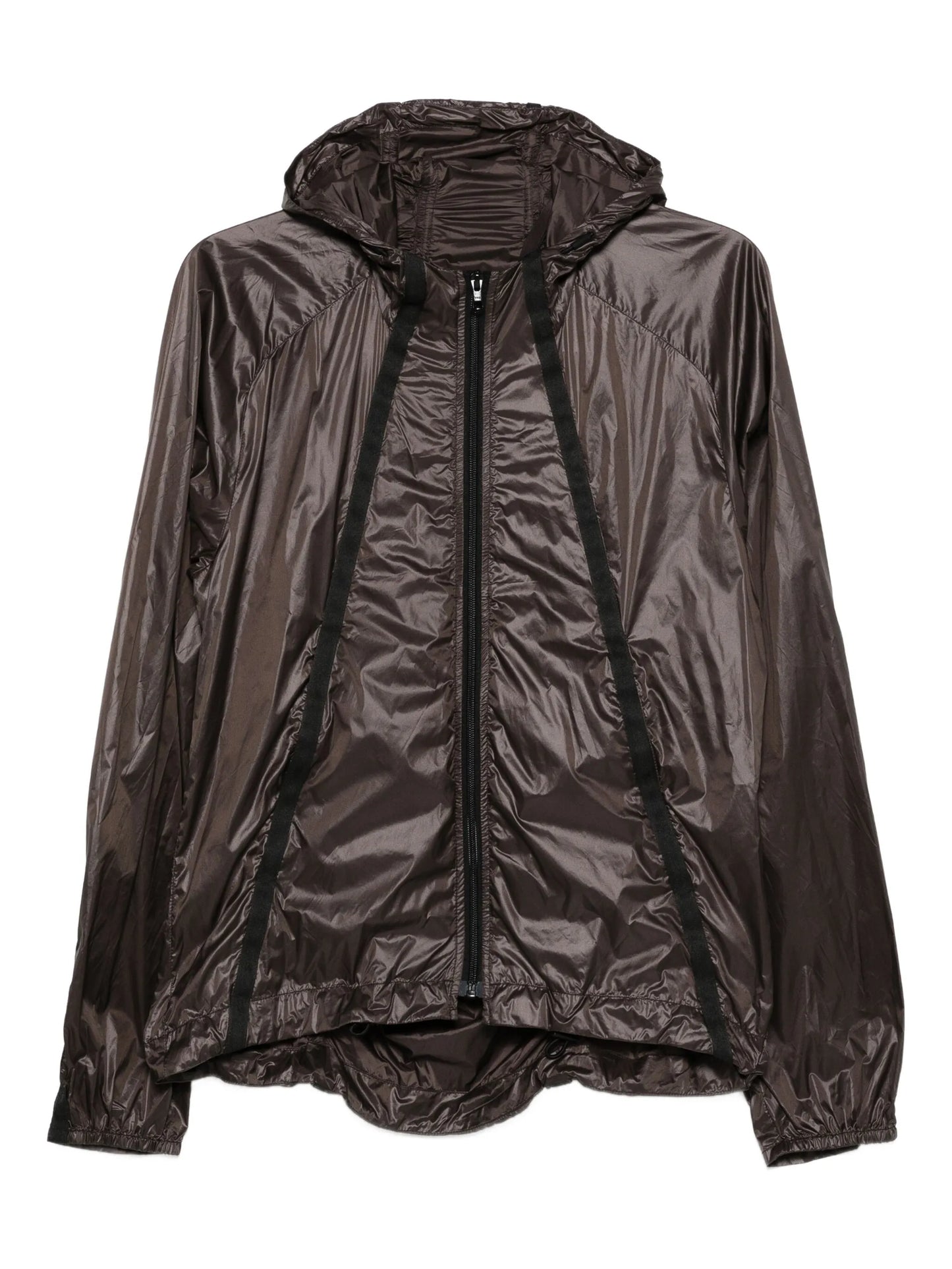 hooded panelled jacket