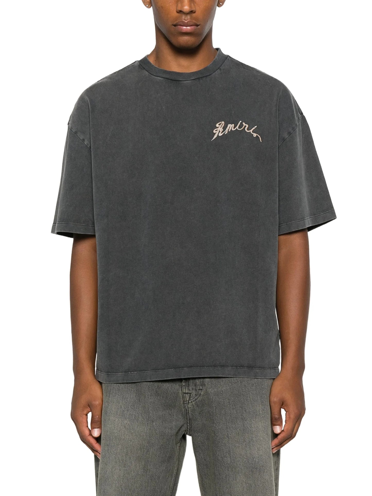 embroidered short-sleeve T-shirt