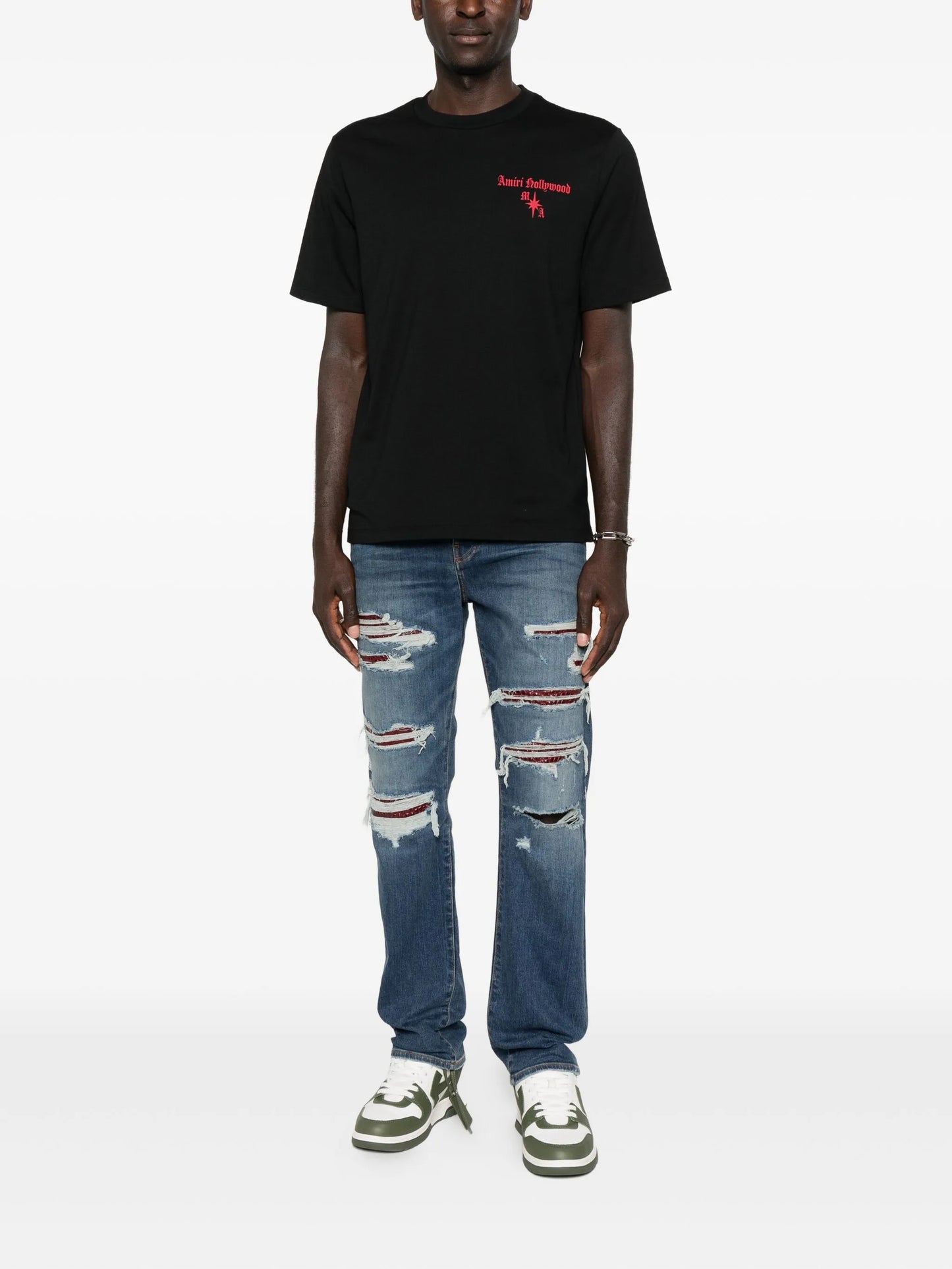 distressed jeans