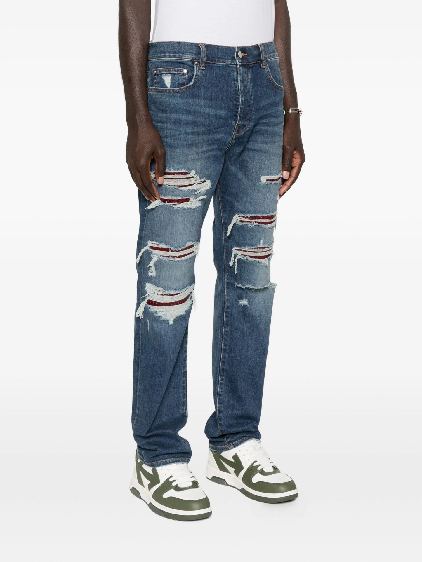distressed jeans