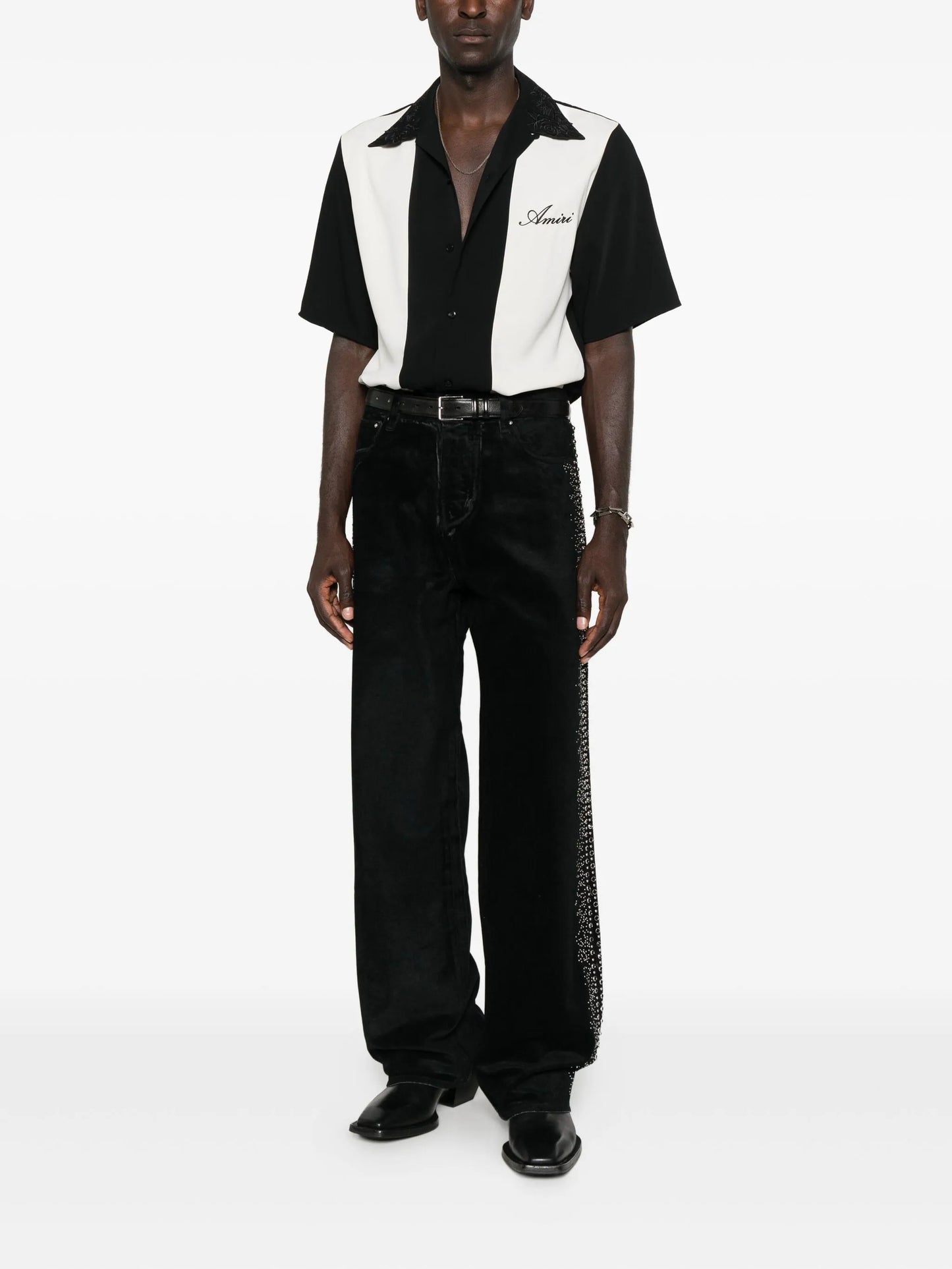 embellished velvet jeans