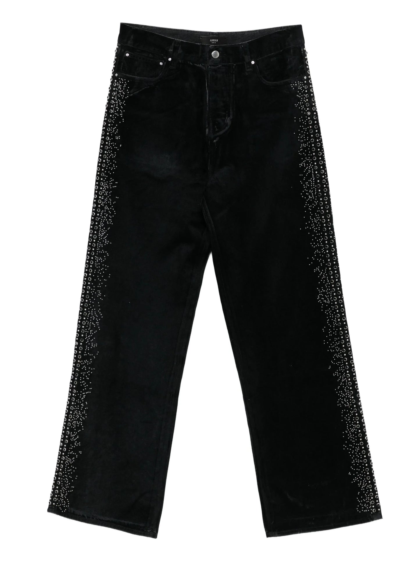 embellished velvet jeans