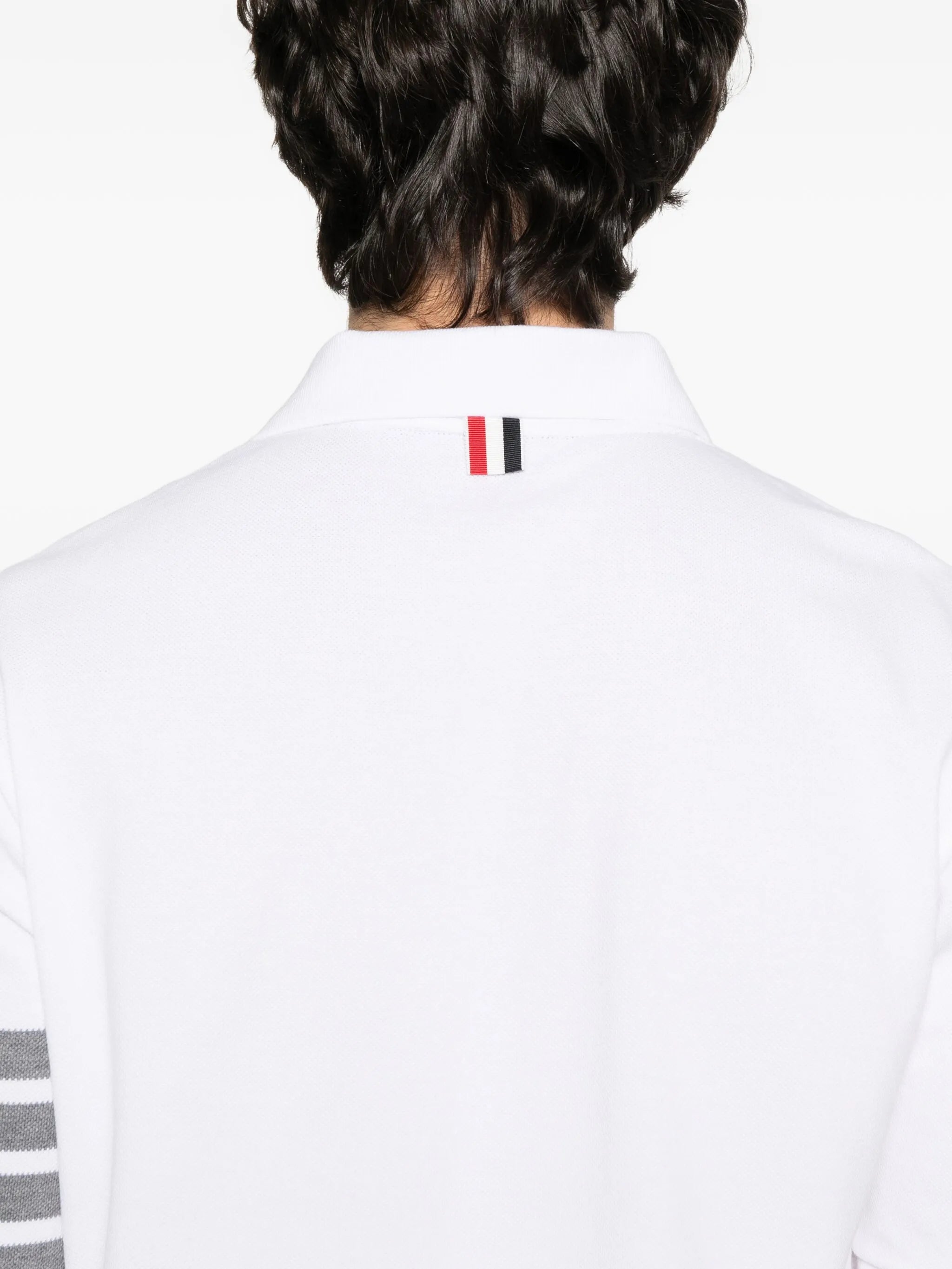 four-stripe cotton polo shirt