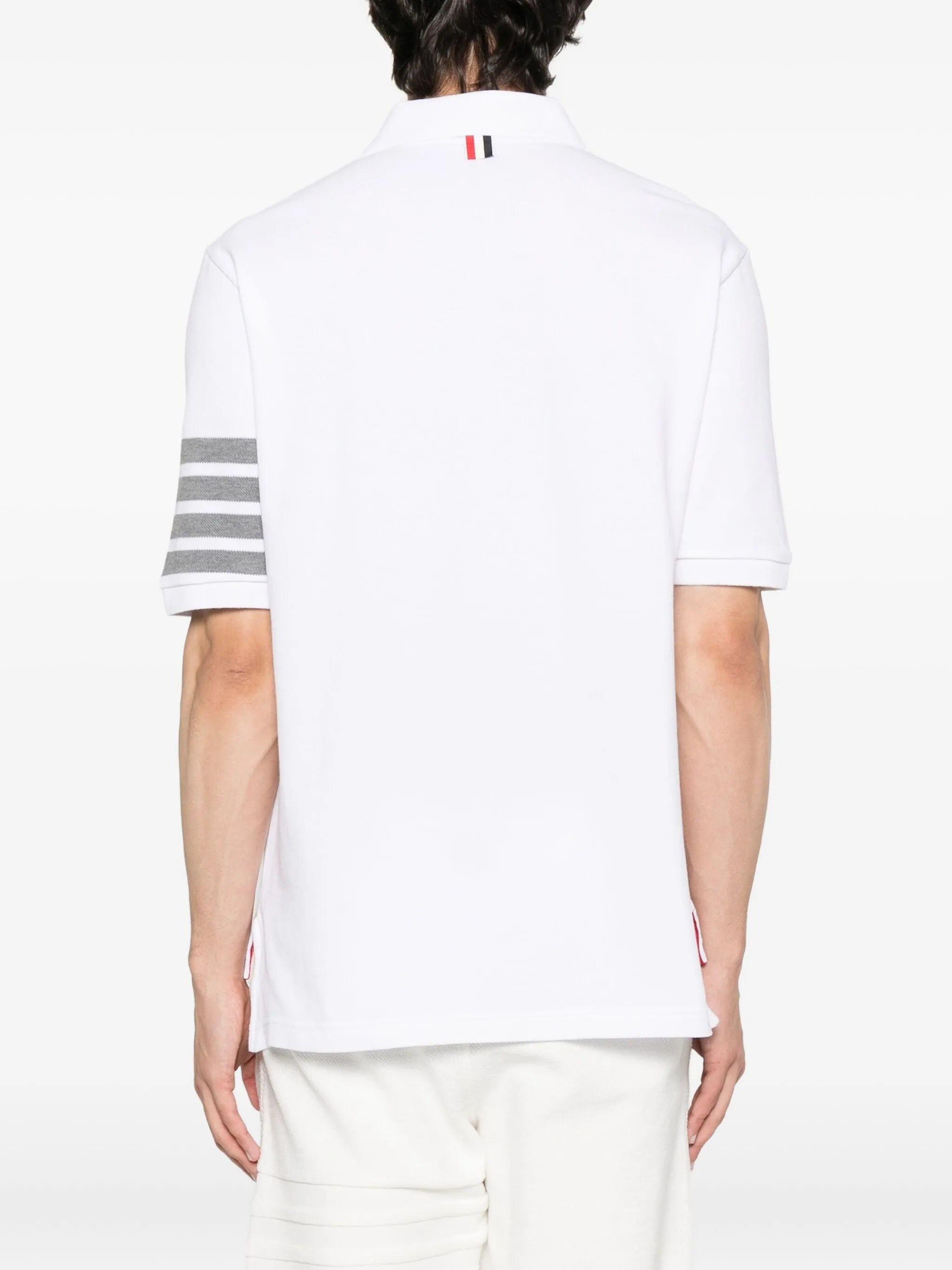 four-stripe cotton polo shirt
