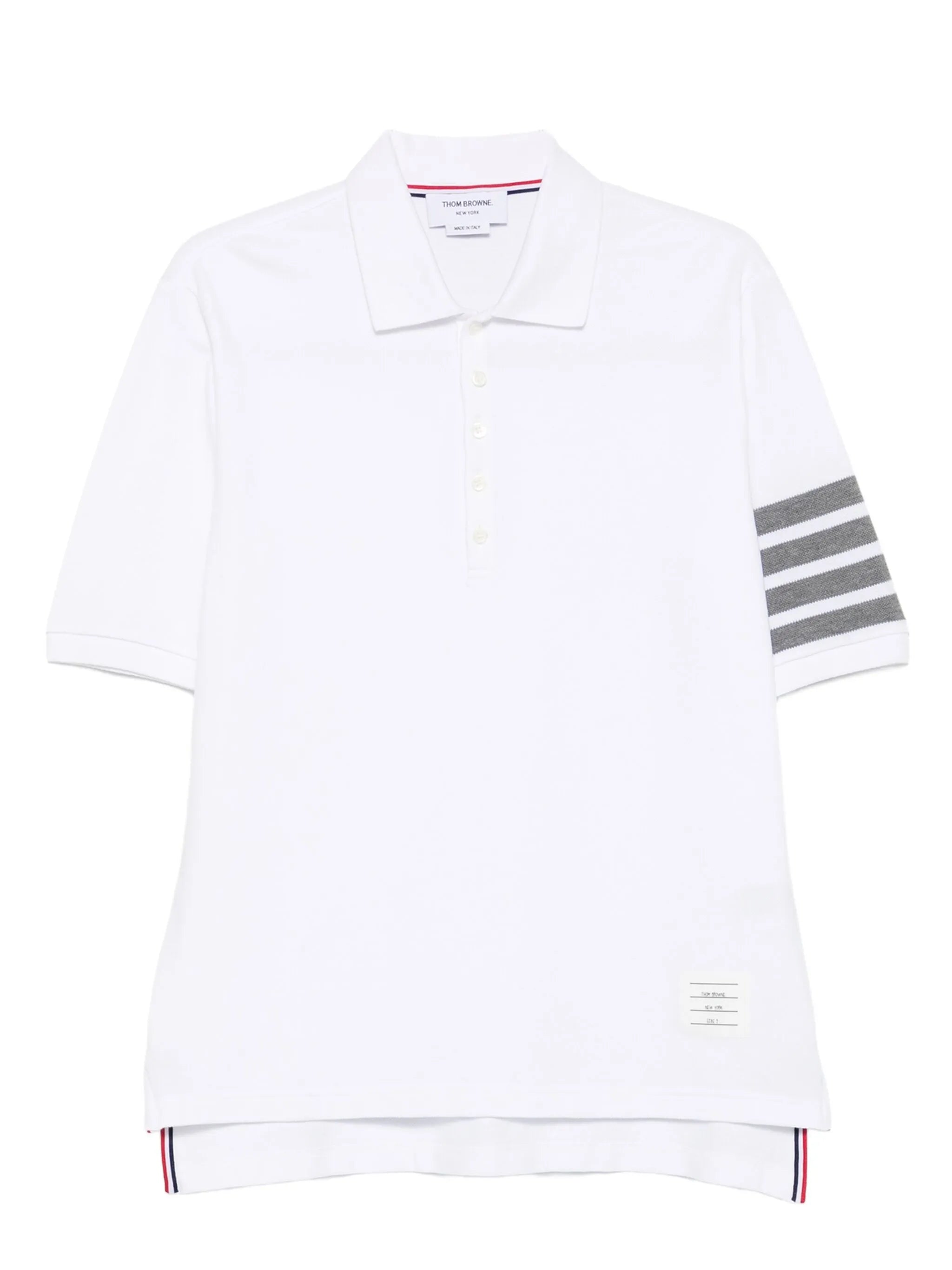 four-stripe cotton polo shirt