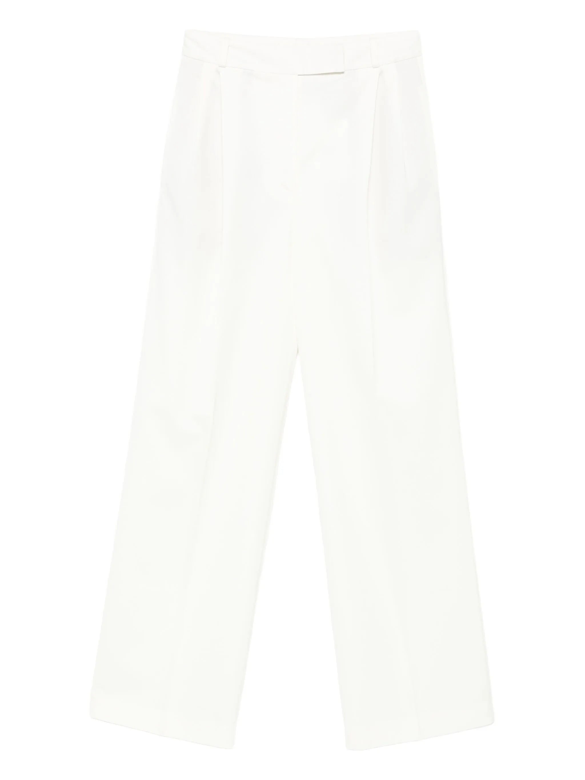 pleated wool-blend trousers