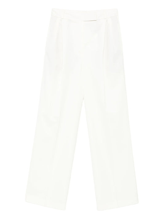 pleated wool-blend trousers