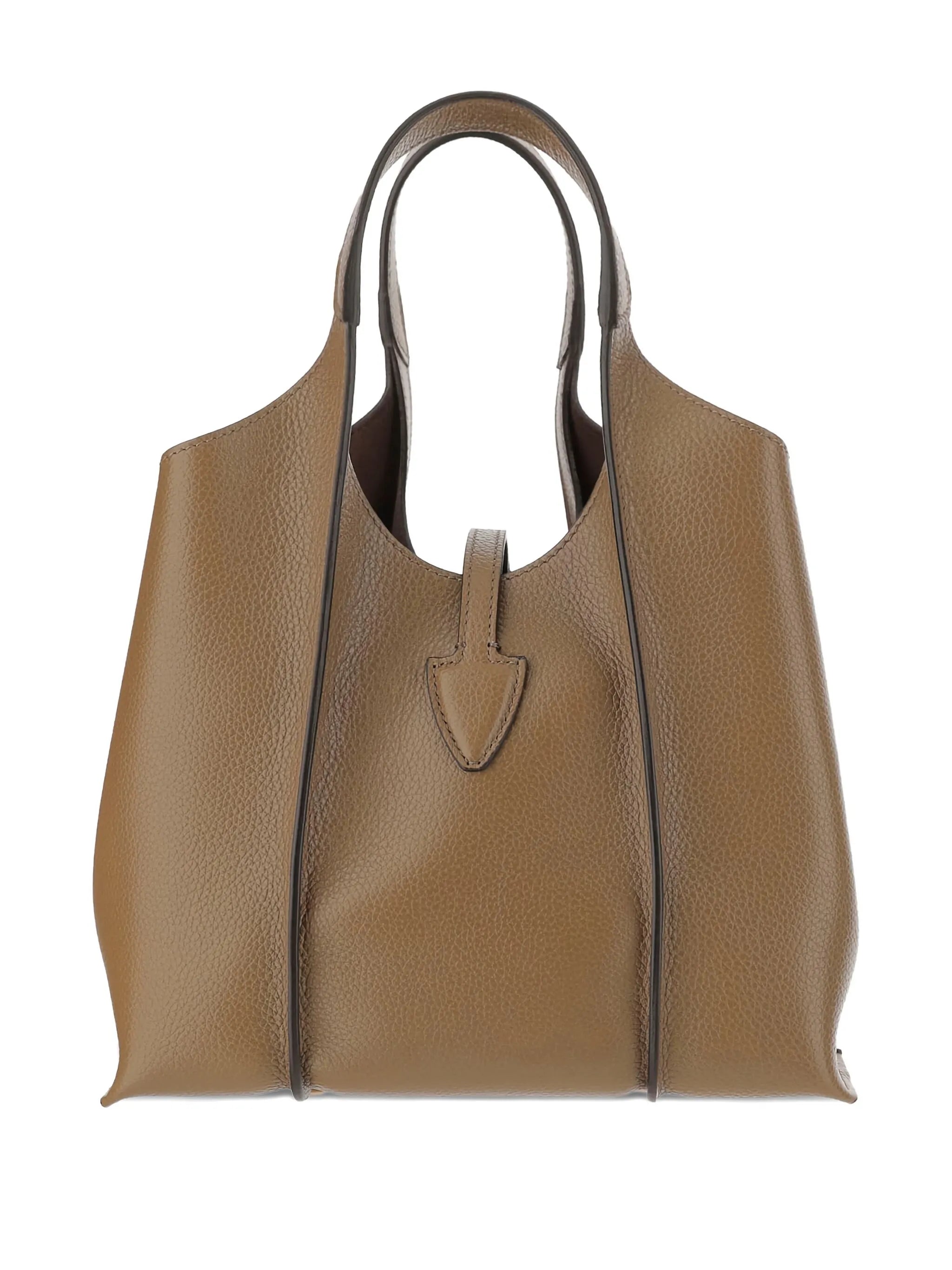 leather T-buckle shoulder bag