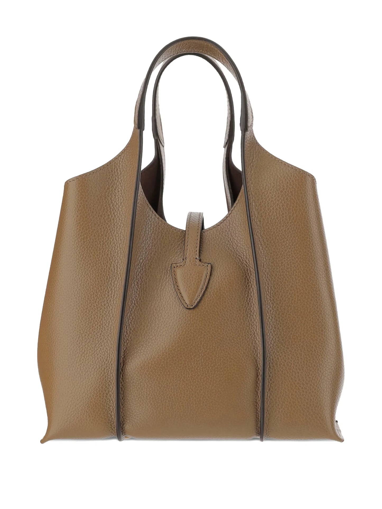 leather T-buckle shoulder bag