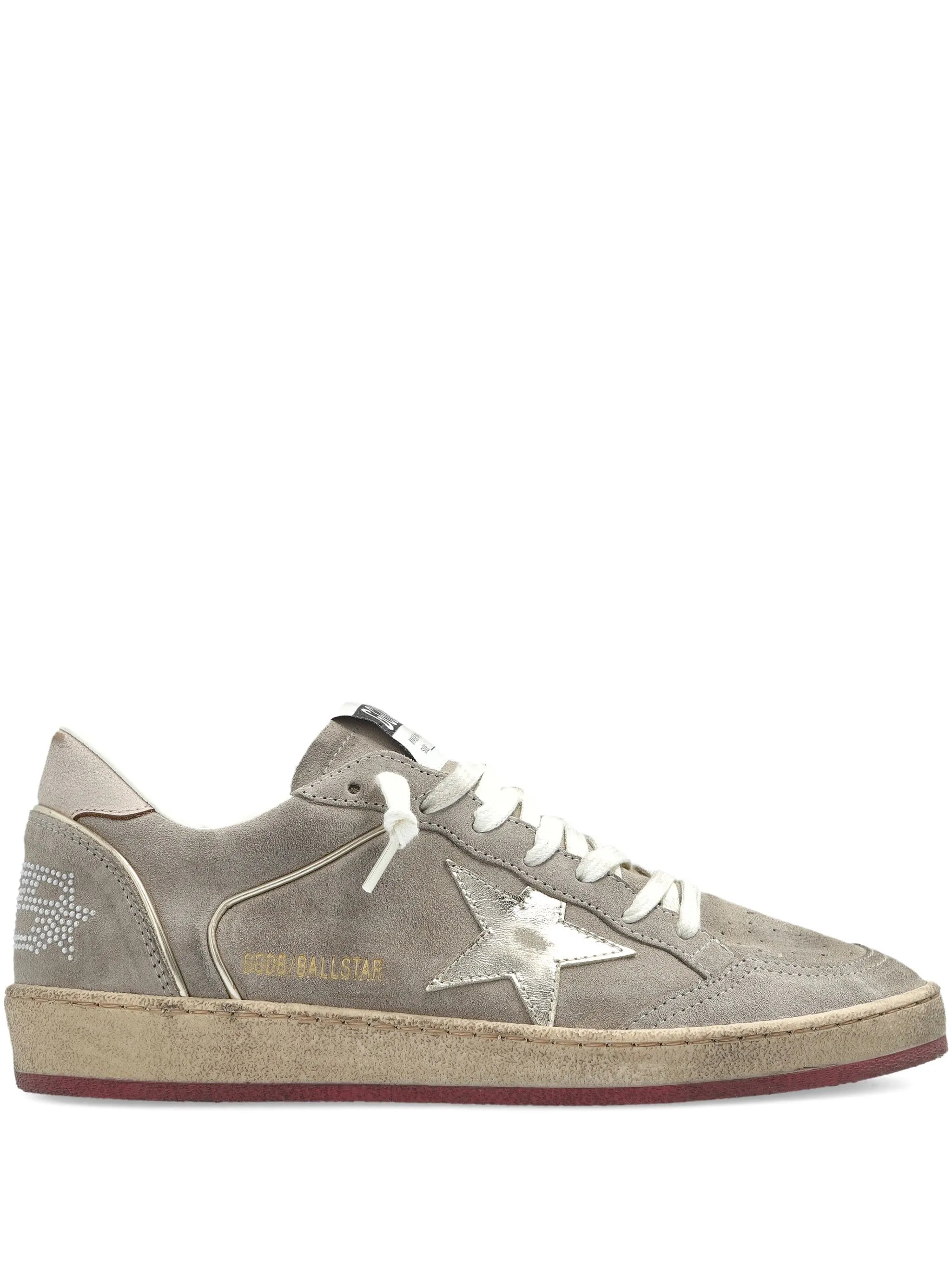 Ball Star suede with metallic leather star and bead lettering sneakers