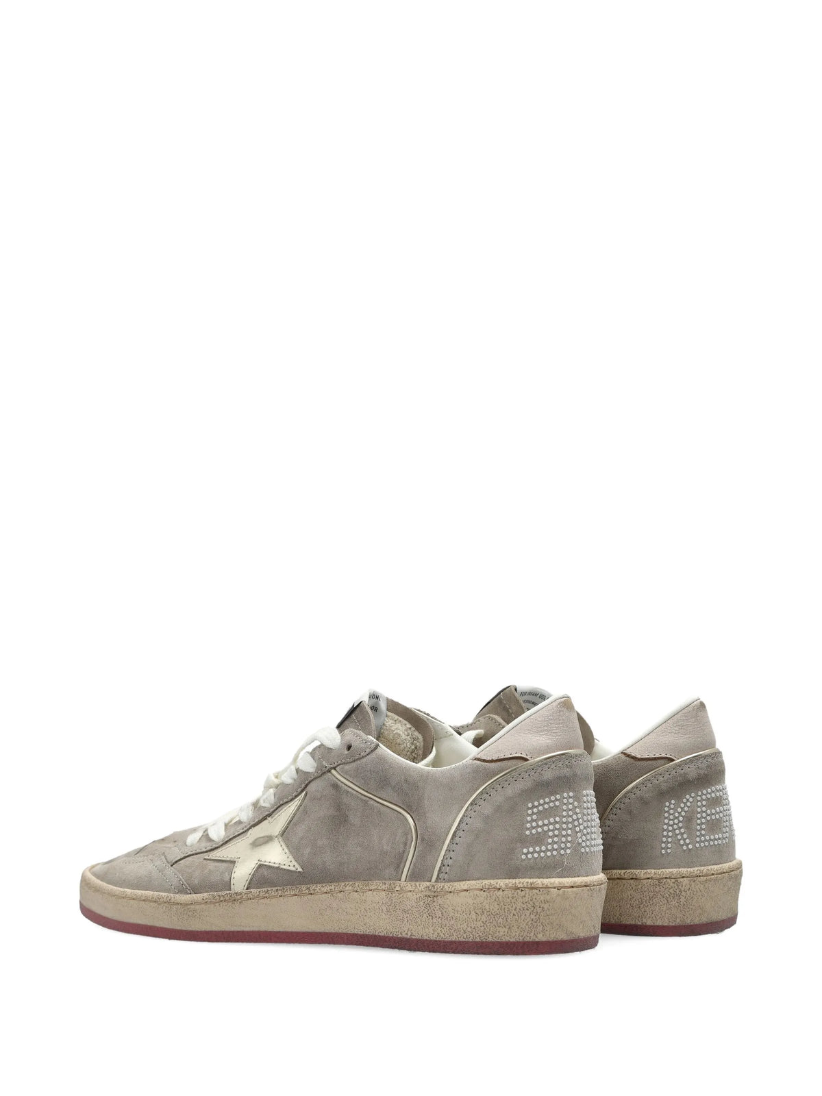 Ball Star suede with metallic leather star and bead lettering sneakers