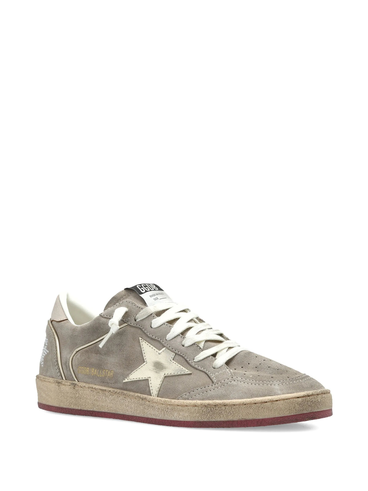 Ball Star suede with metallic leather star and bead lettering sneakers