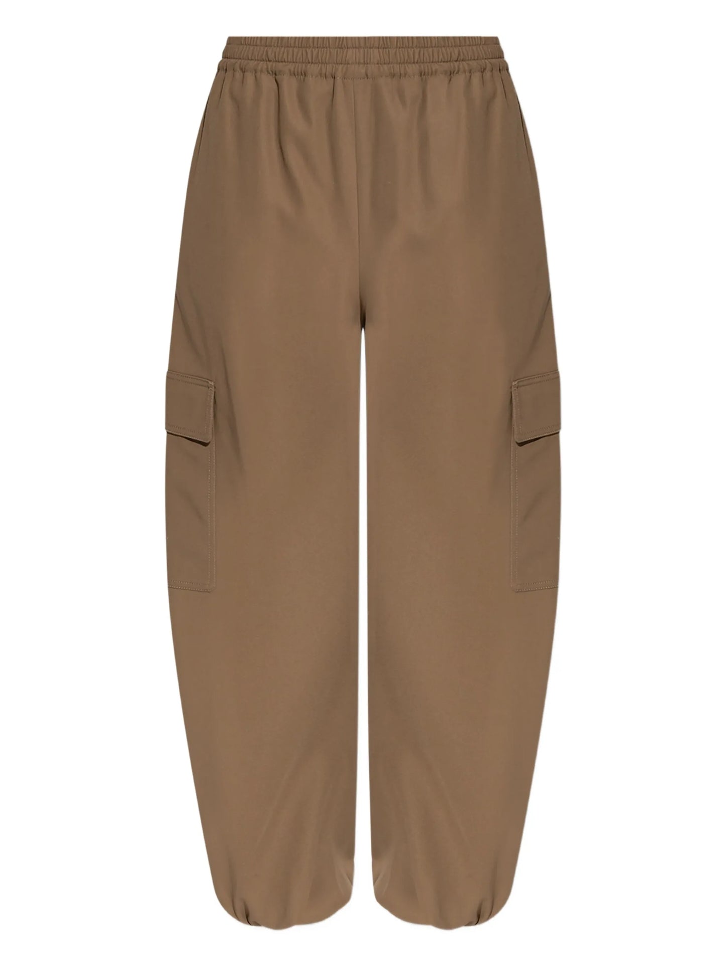 elasticated tapered trousers