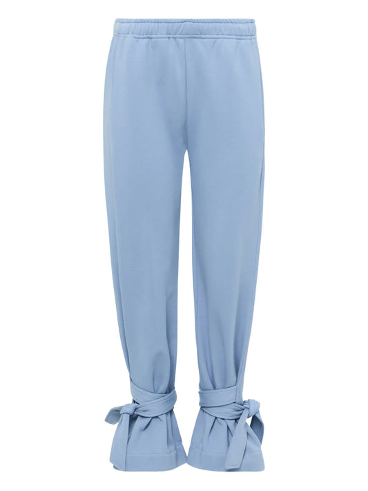 tie-fastening cotton trousers