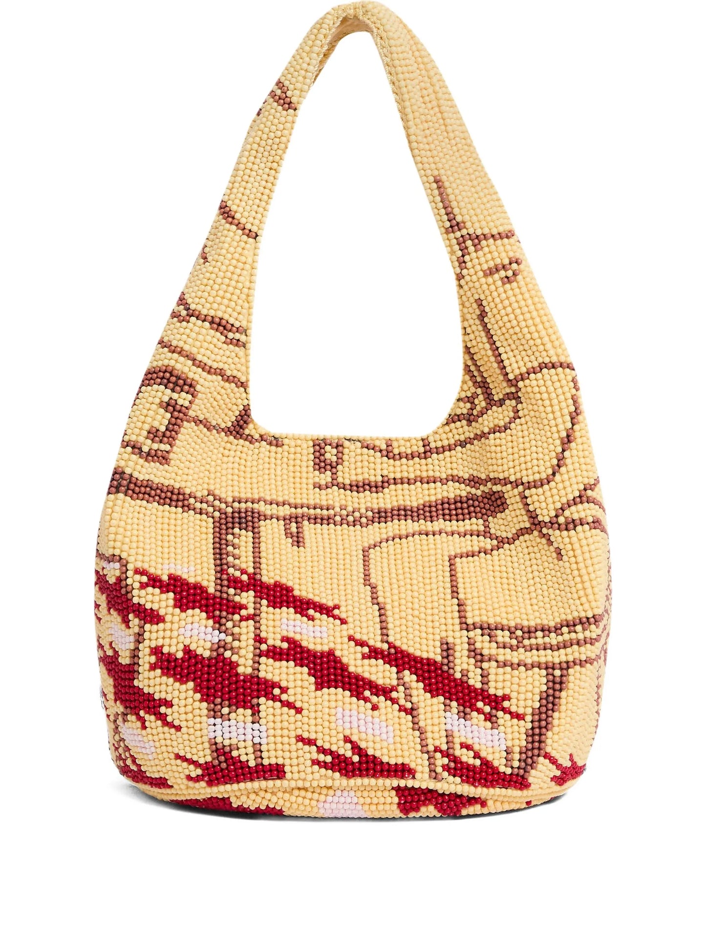 beaded-pattern shoulder bag