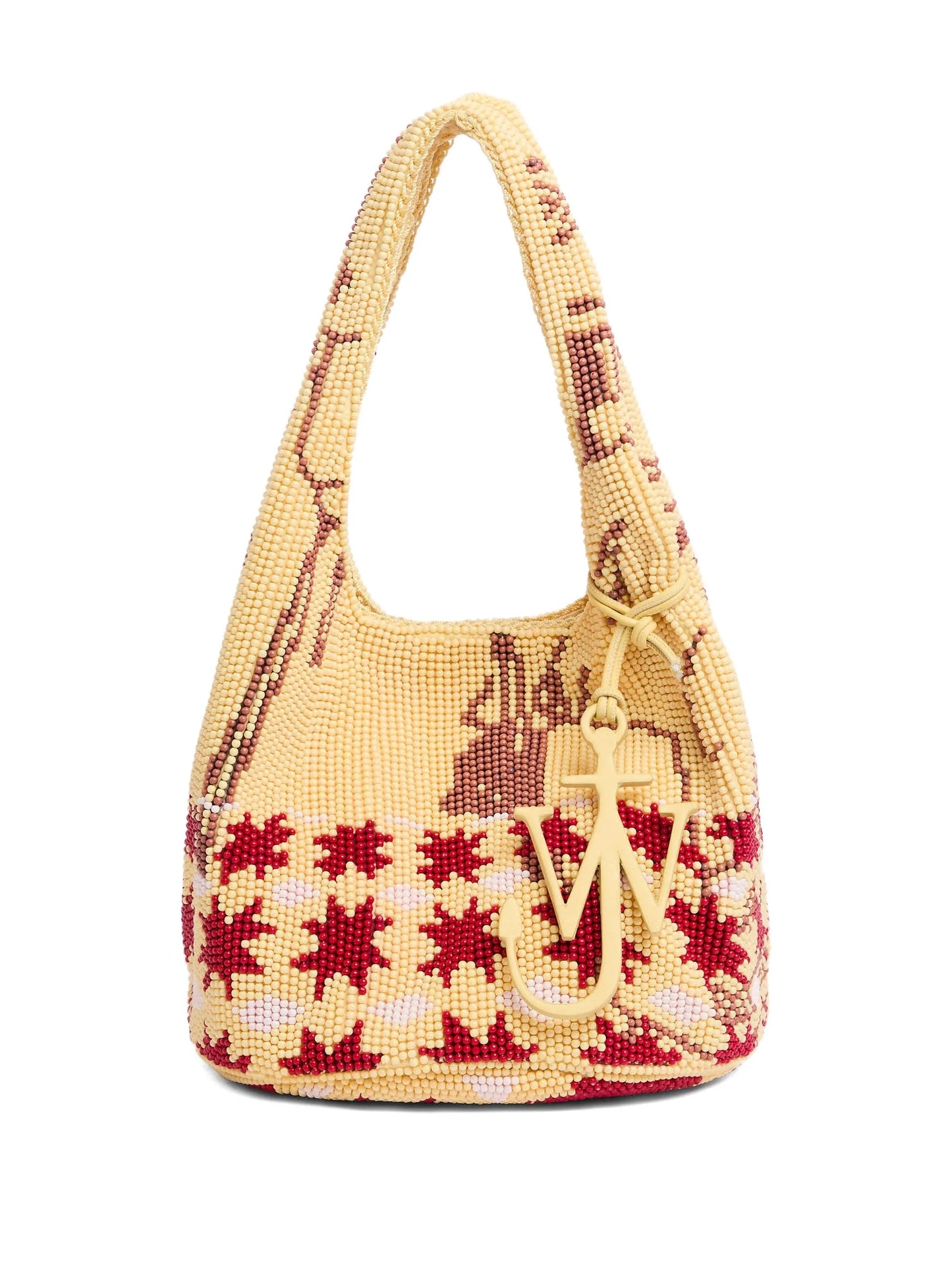 beaded-pattern shoulder bag