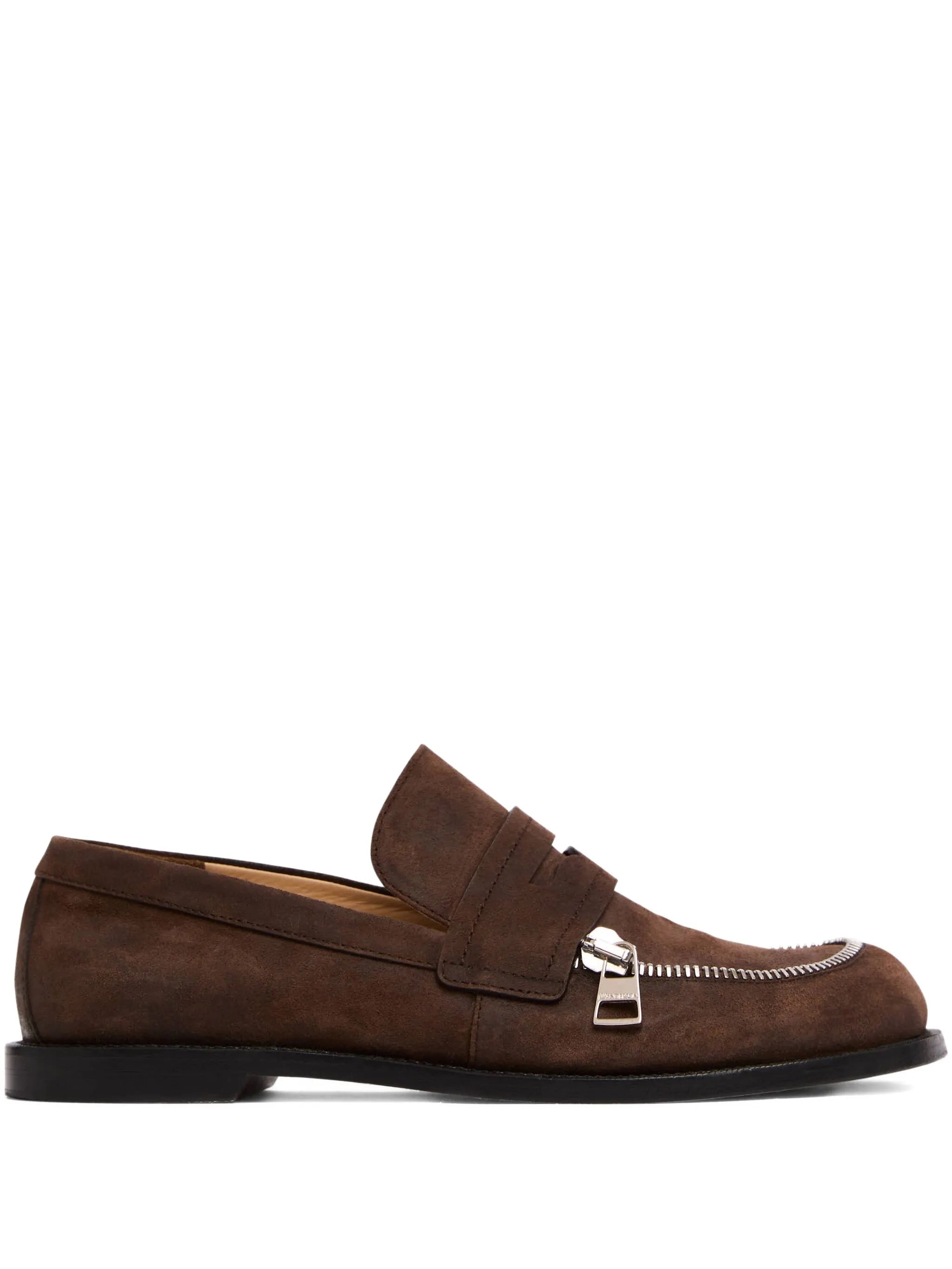 suede biker loafers