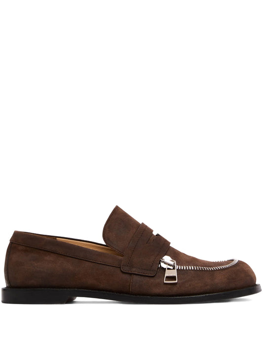 suede biker loafers