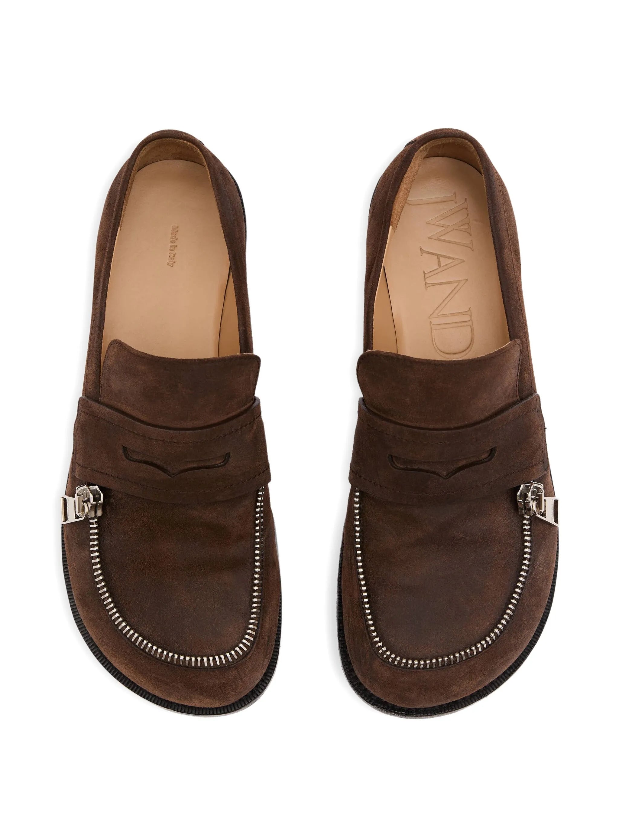 suede biker loafers