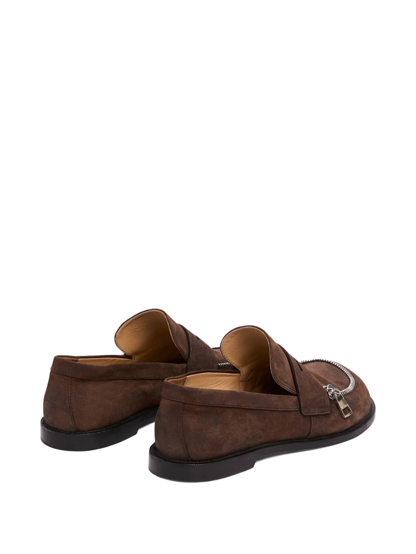 suede biker loafers